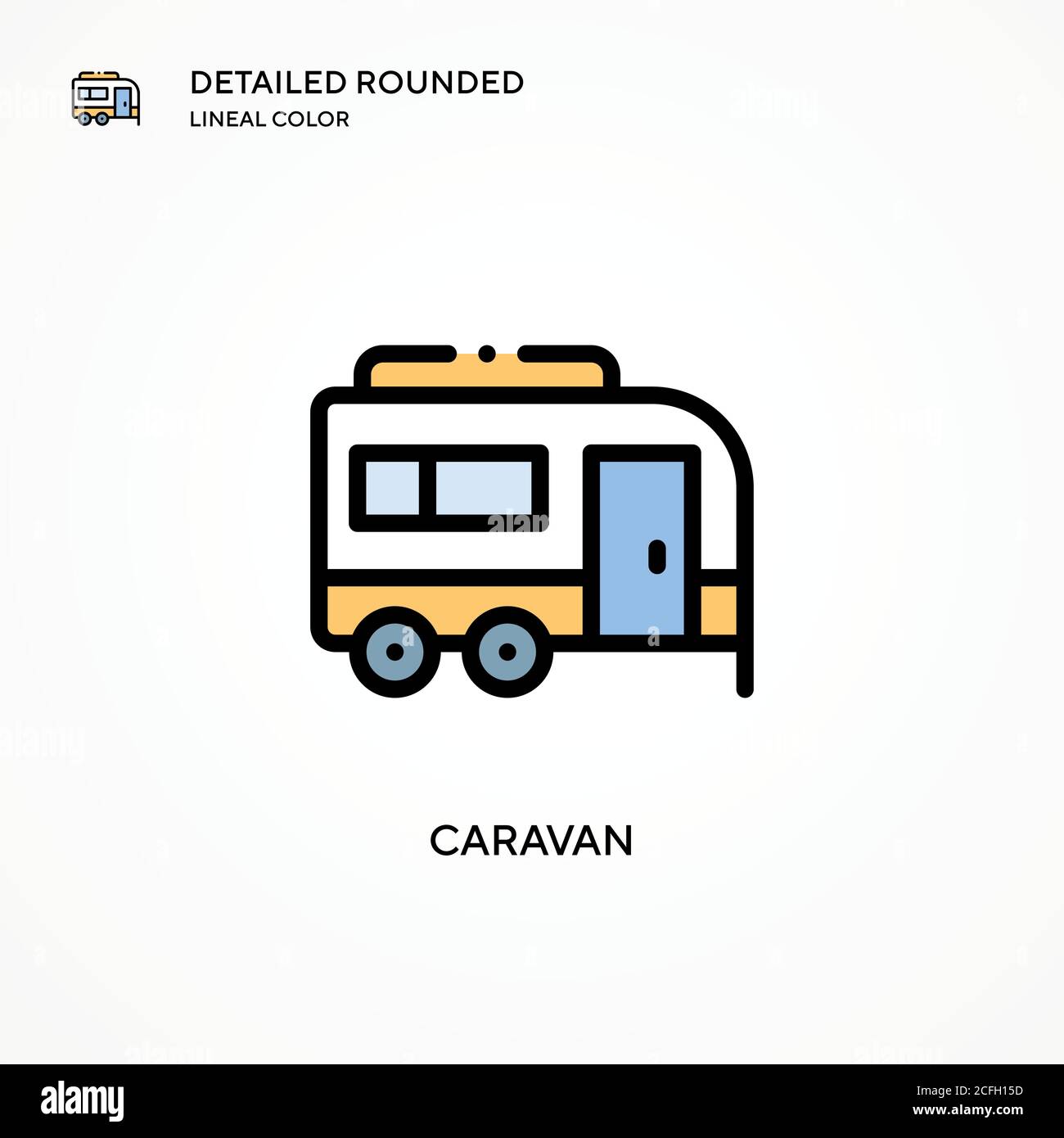 Caravan vector icon. Modern vector illustration concepts. Easy to edit ...