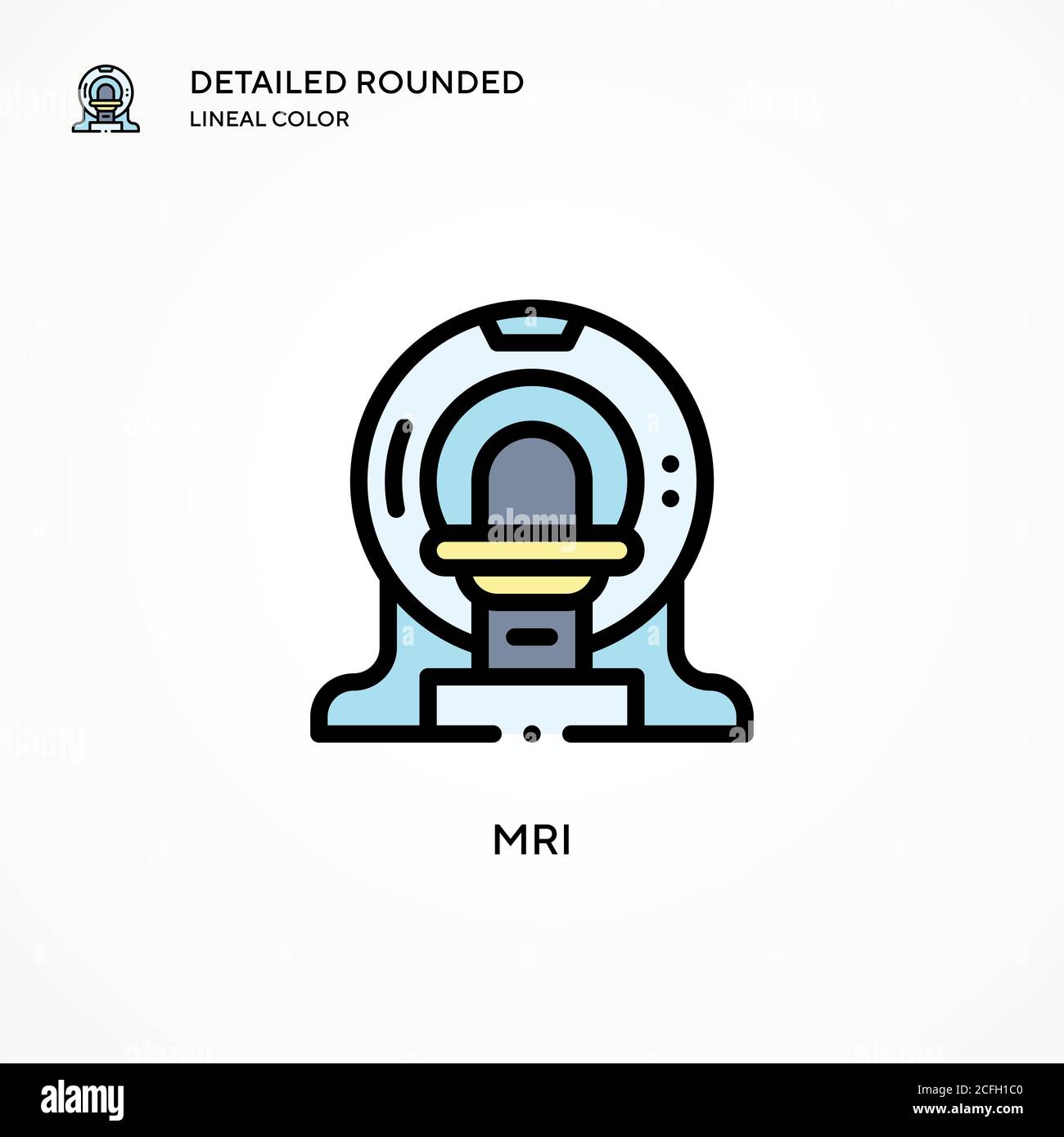 Mri vector icon. Modern vector illustration concepts. Easy to edit and customize. Stock Vector