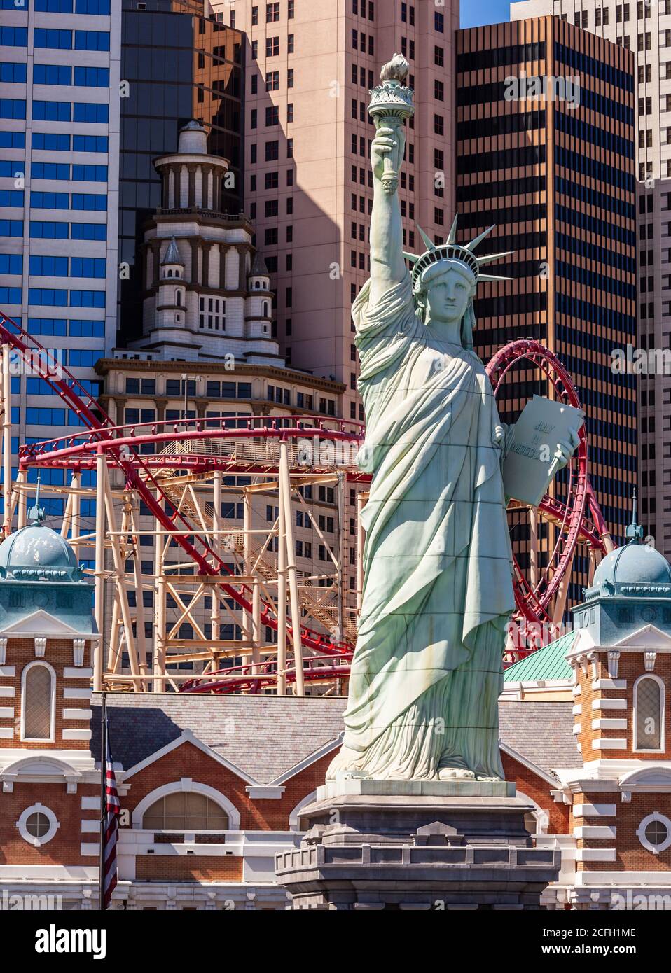 The Statue of Liberty is a colossal neoclassical sculpture on Liberty Island in New York Harbor