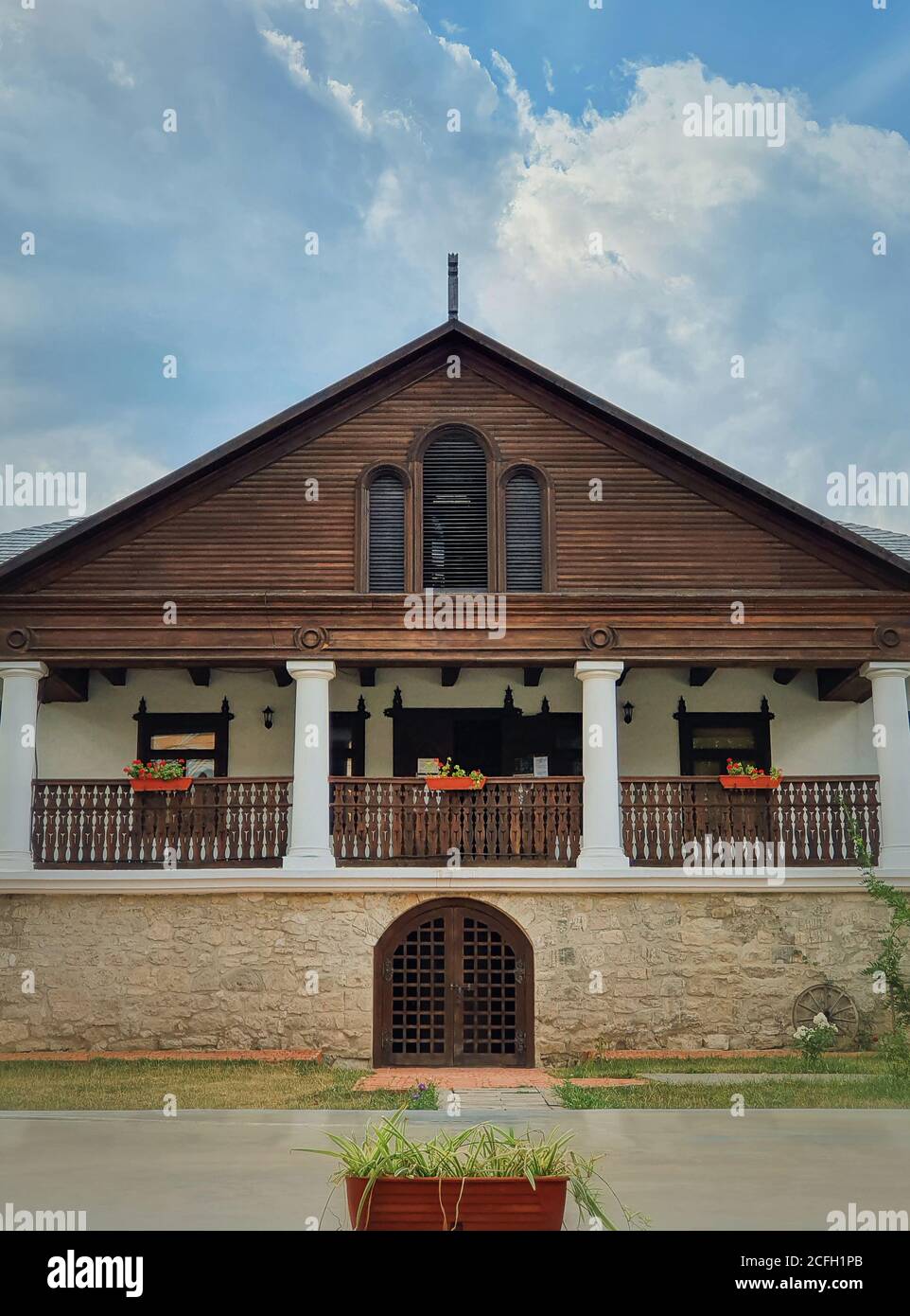 The Museum house facade at Manuc Bei mansion, architectural, culture and historic complex of