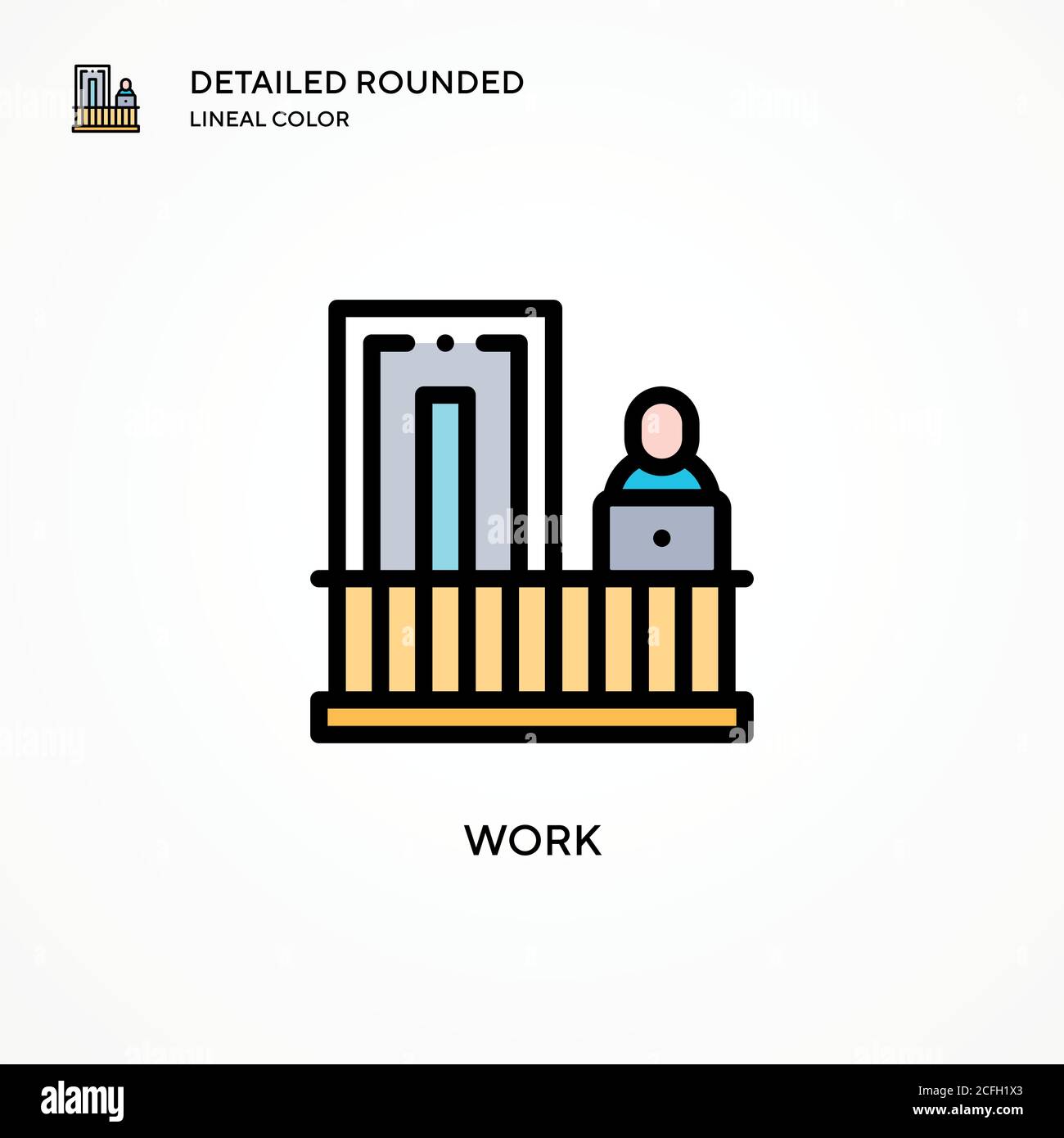 Work vector icon. Modern vector illustration concepts. Easy to edit and ...