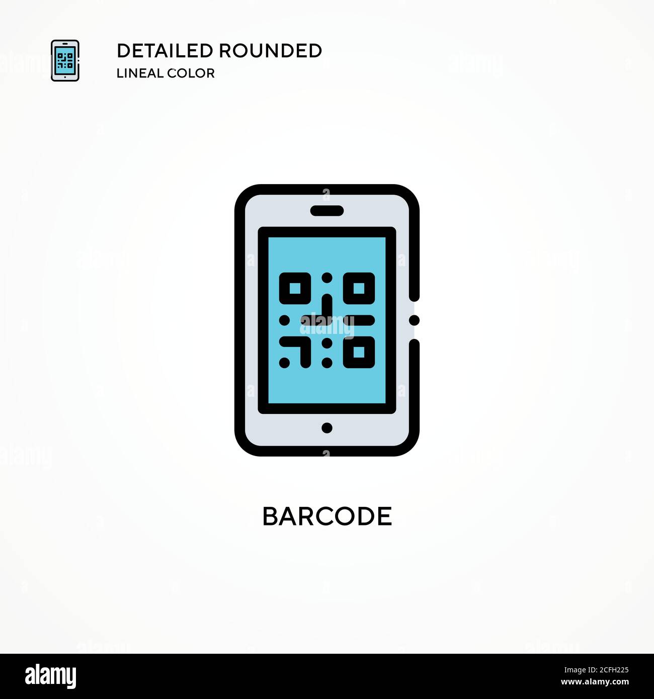 Barcode vector icon. Modern vector illustration concepts. Easy to edit and customize. Stock Vector
