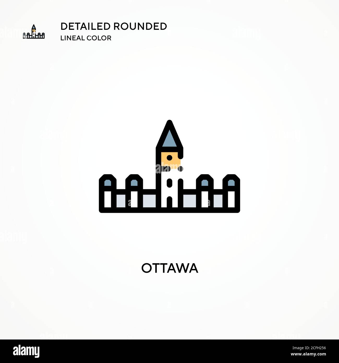 Ottawa vector icon. Modern vector illustration concepts. Easy to edit and customize. Stock Vector