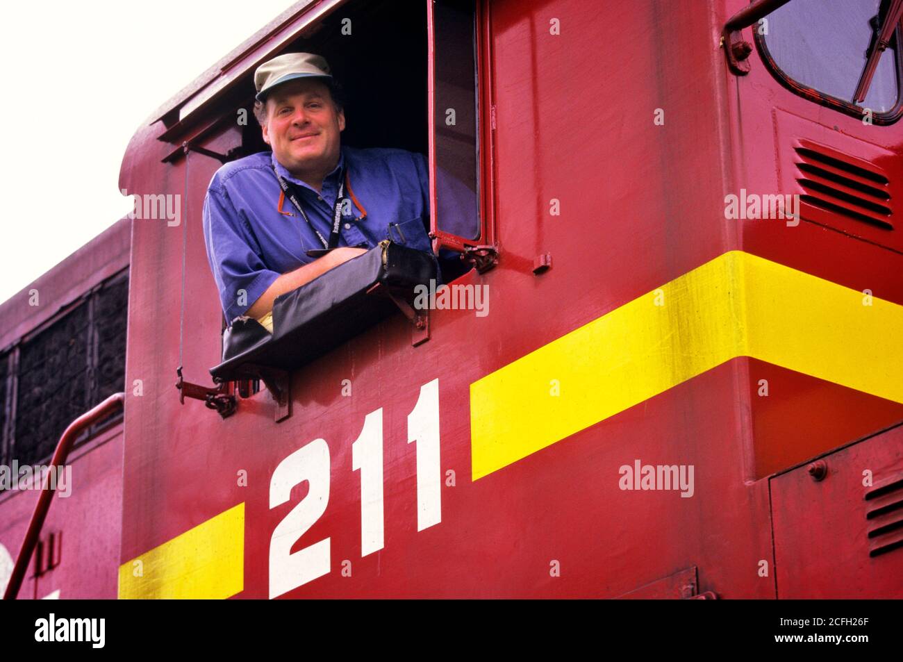 Diesel train driver looking out hires stock photography and images Alamy