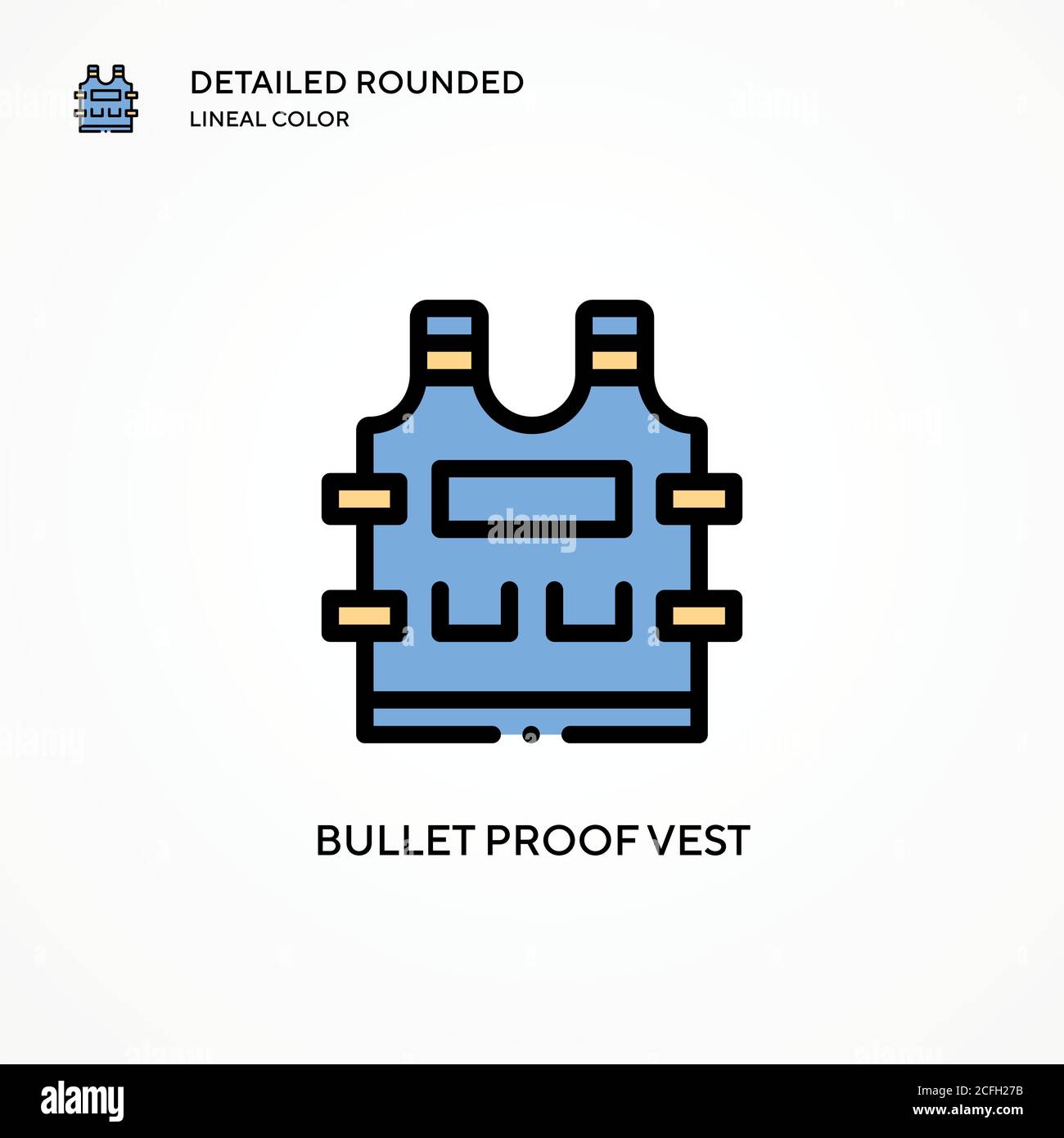 Bullet proof vest vector icon. Modern vector illustration concepts ...