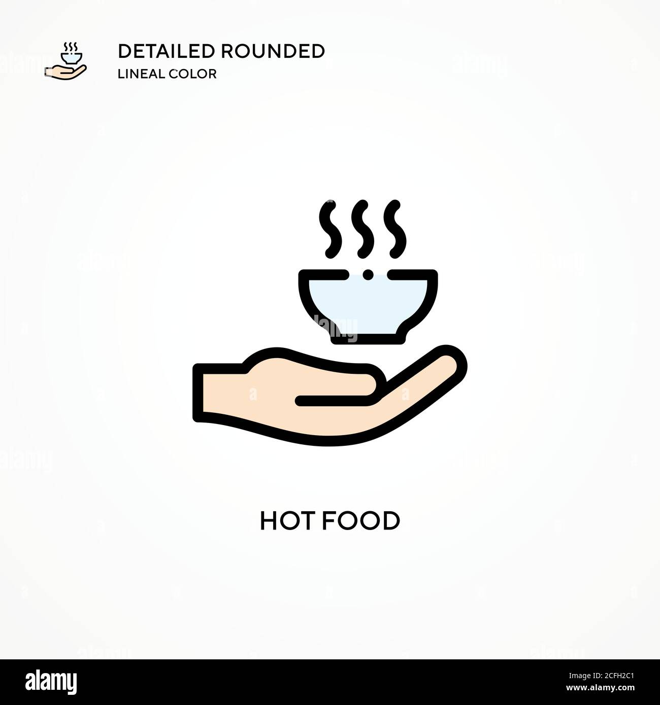 Hot food vector icon. Modern vector illustration concepts. Easy to edit and customize Stock