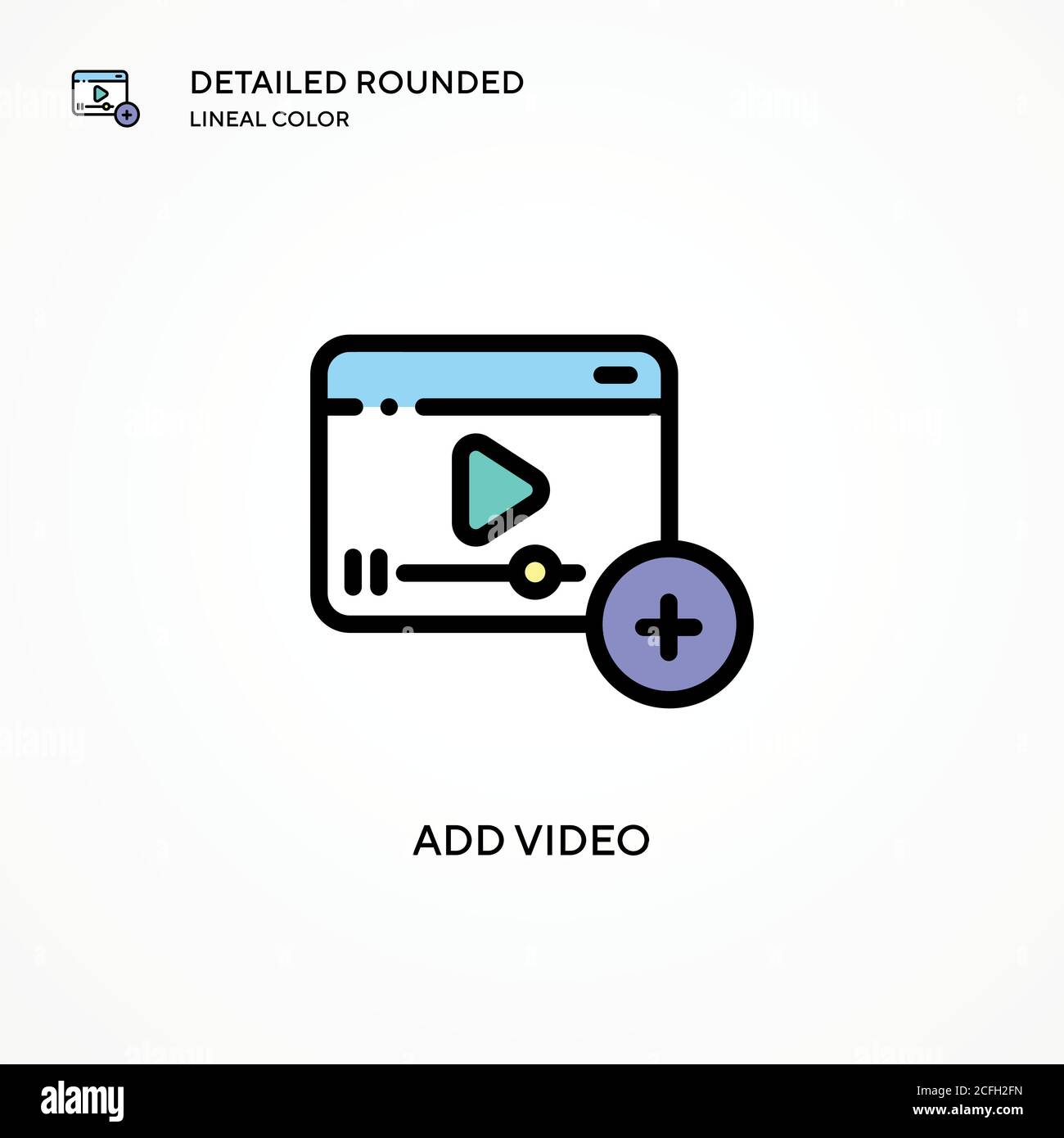 Add video vector icon. Modern vector illustration concepts. Easy to edit and customize. Stock Vector
