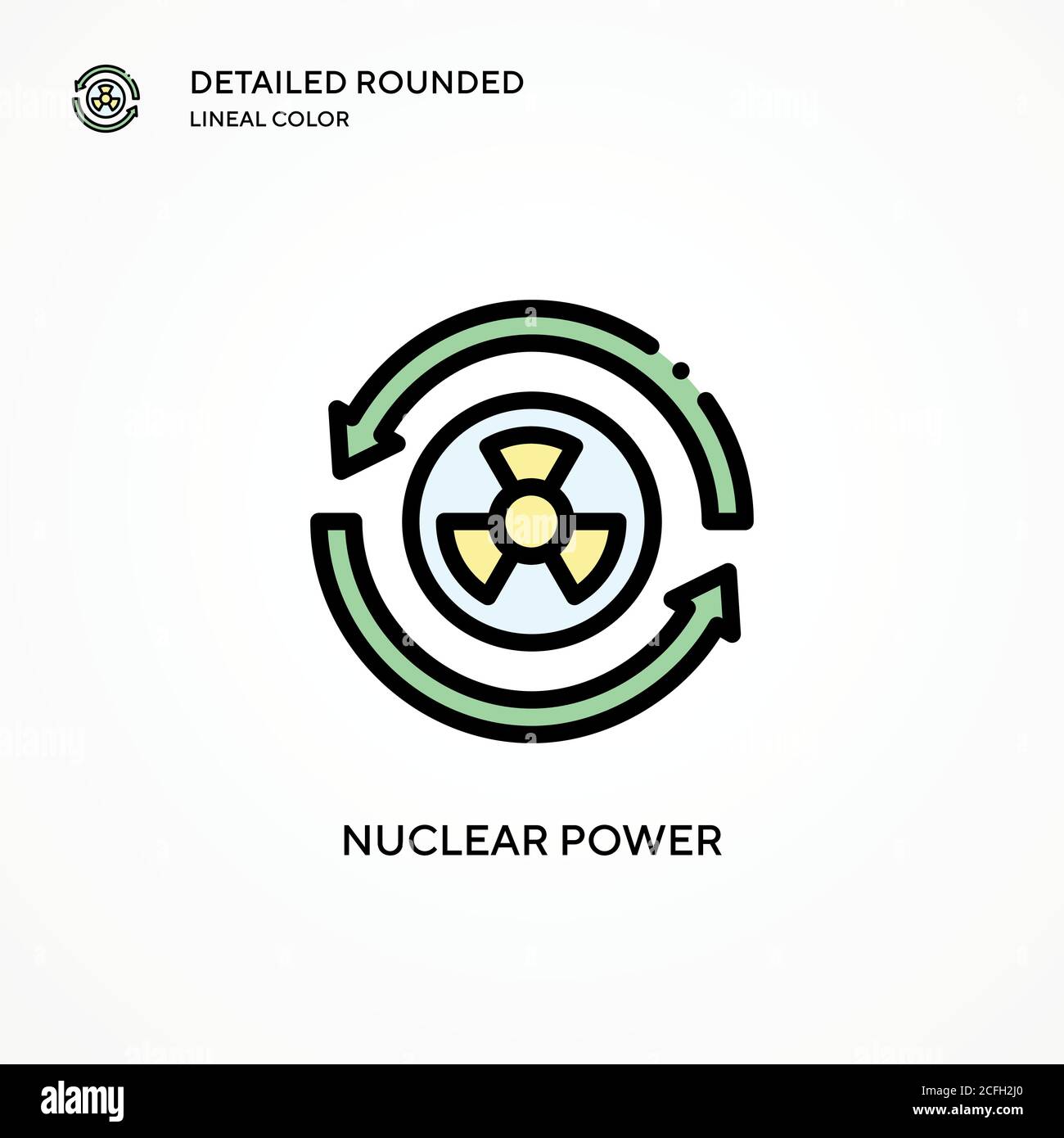 Nuclear power vector icon. Modern vector illustration concepts. Easy to ...