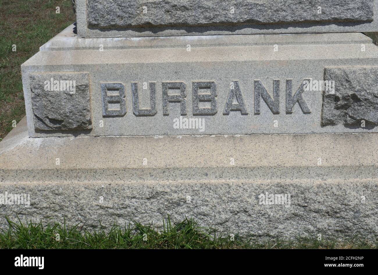 Los Angeles, California, USA 4th September 2020 A general view of atmosphere of David Burbank's Grave at Angelus-Rosedale Cemetery on September 4, 2020 in Los Angeles, California, USA. Photo by Barry King/Alamy Stock Photo Stock Photo