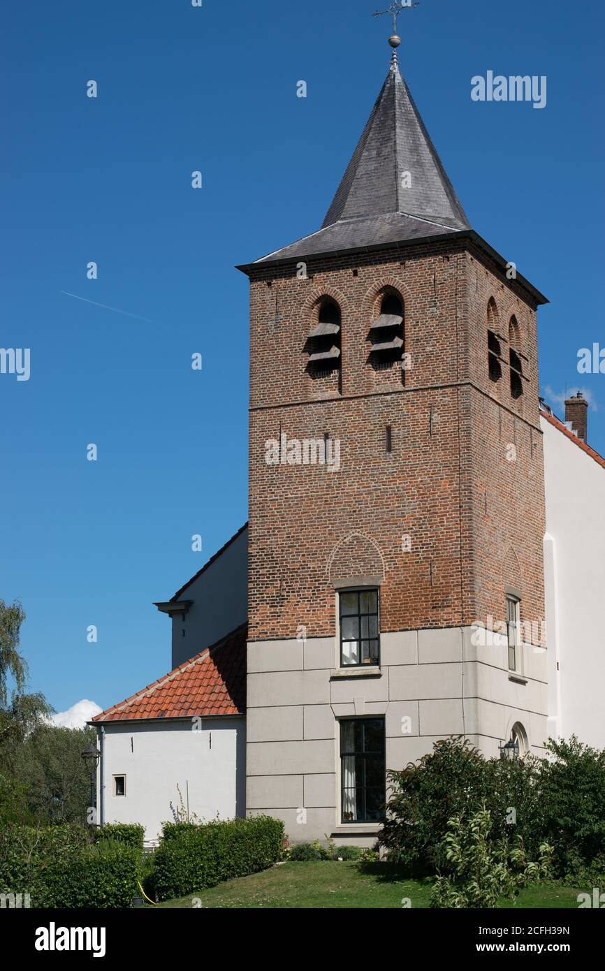 The Church of the Dutch village in the Ooij in Gelderland, the Netherlands Stock Photo