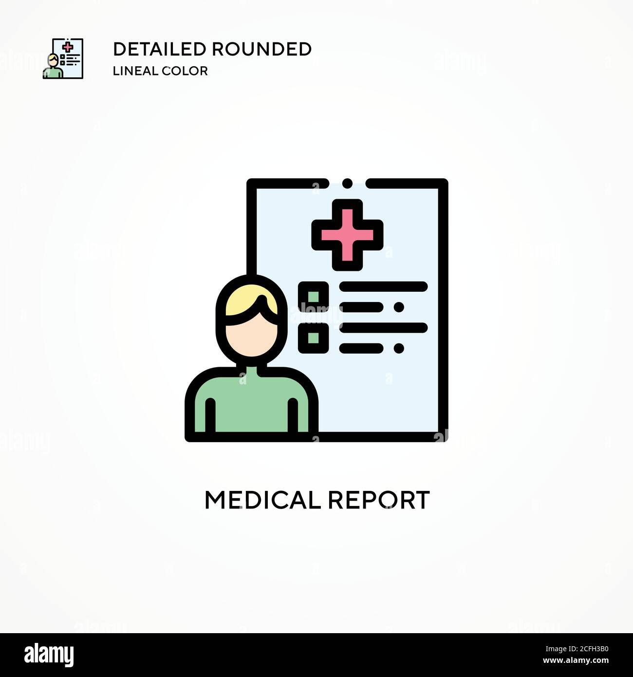 Medical report vector icon. Modern vector illustration concepts. Easy
