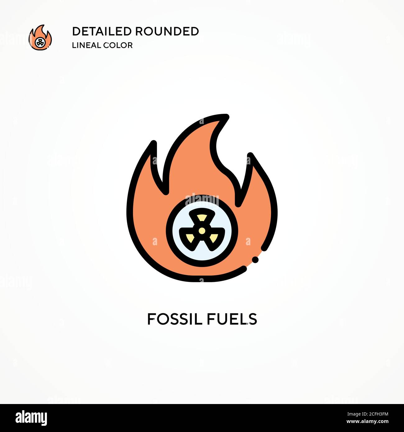 Fossil fuels vector icon. Modern vector illustration concepts. Easy to edit and customize. Stock Vector