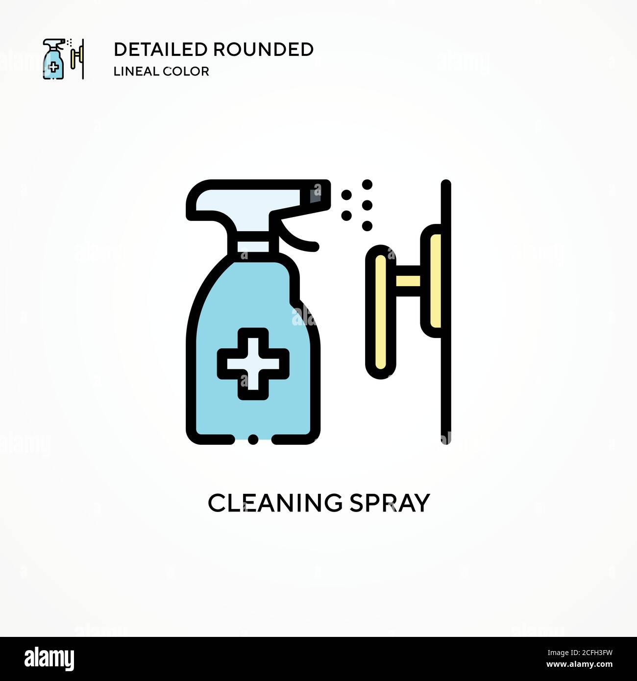 Cleaning spray vector icon. Modern vector illustration concepts. Easy to edit and customize. Stock Vector