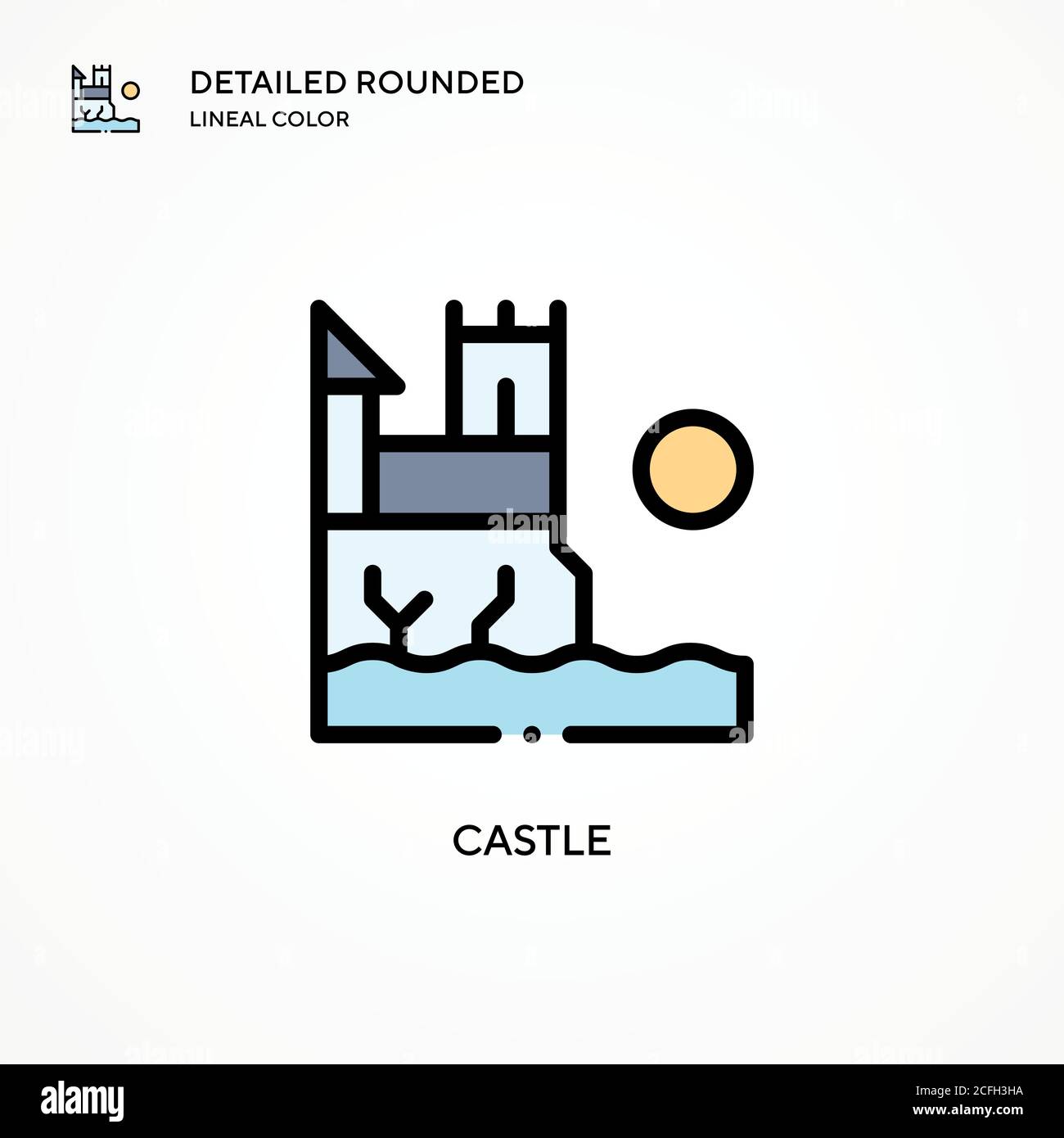 Castle vector icon. Modern vector illustration concepts. Easy to edit ...