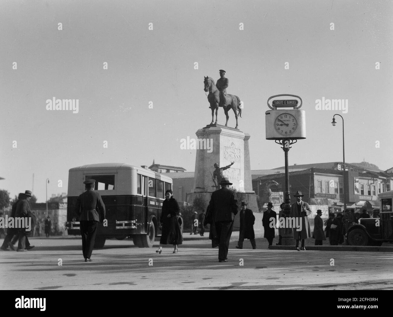 Turkey. Ankara. Statue of Attaturk [i.e. Ataturk] ca. 1935 Stock Photo