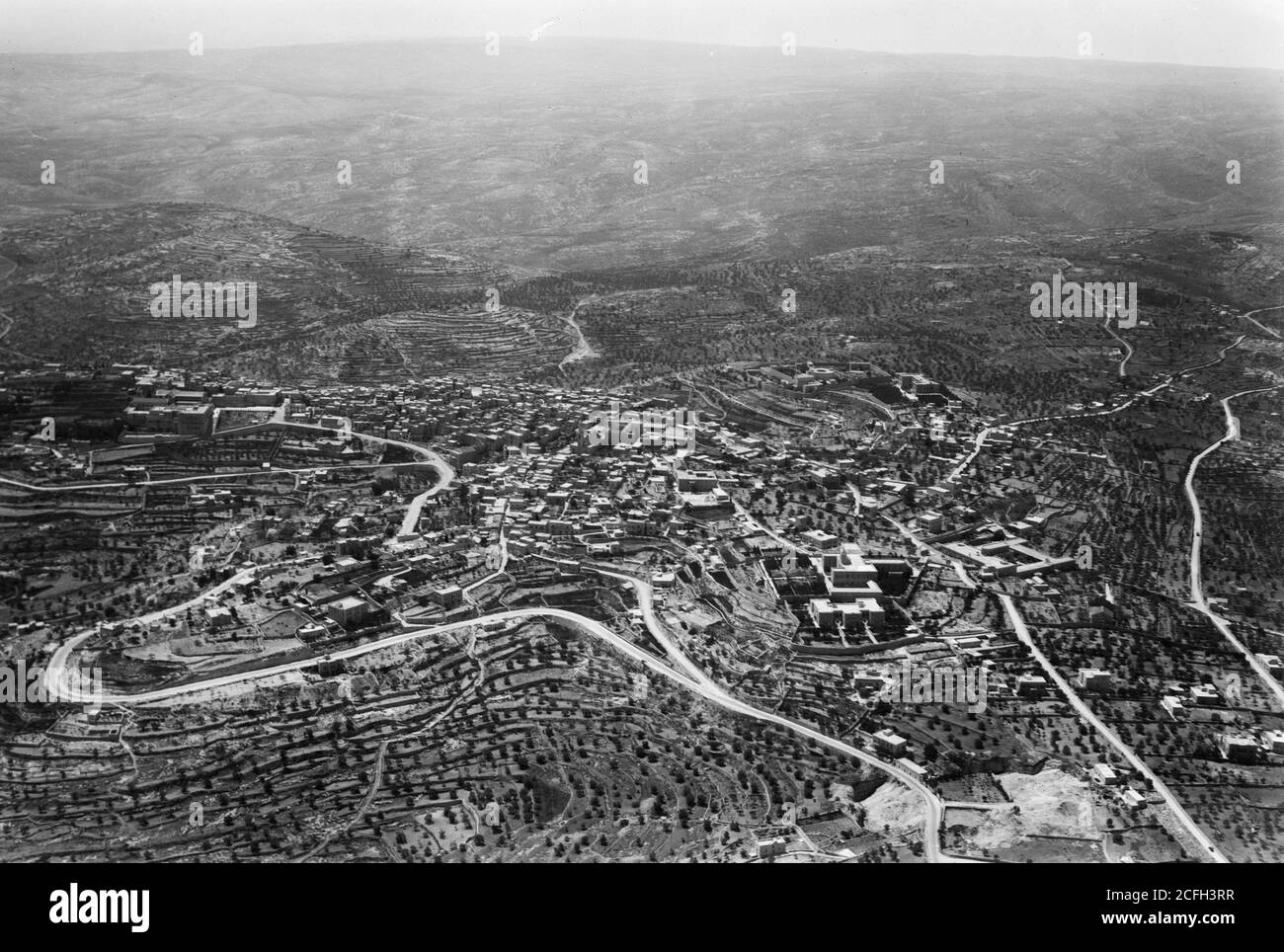Original Caption: Air views of Palestine. Bethlehem and surroundings ...