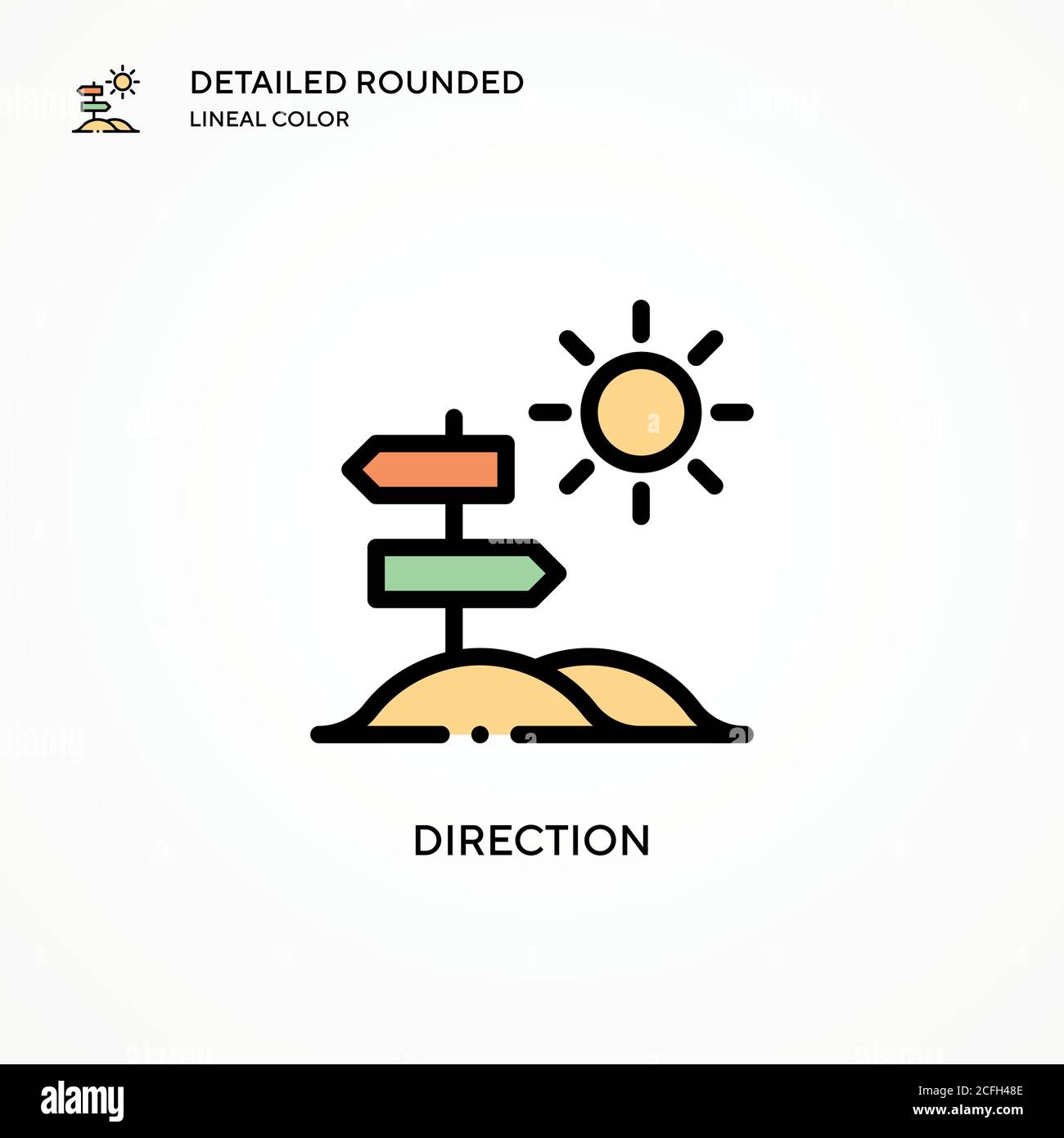 Direction vector icon. Modern vector illustration concepts. Easy to ...