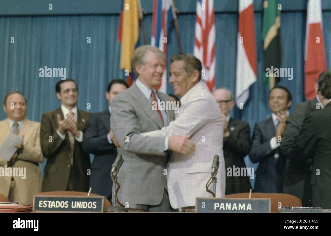 Jimmy Carter And Omar Torrijos At The Signing Of The Panama Canal Jimmy Carter And Omar Torrijos At The Signing Of The Panama Canal