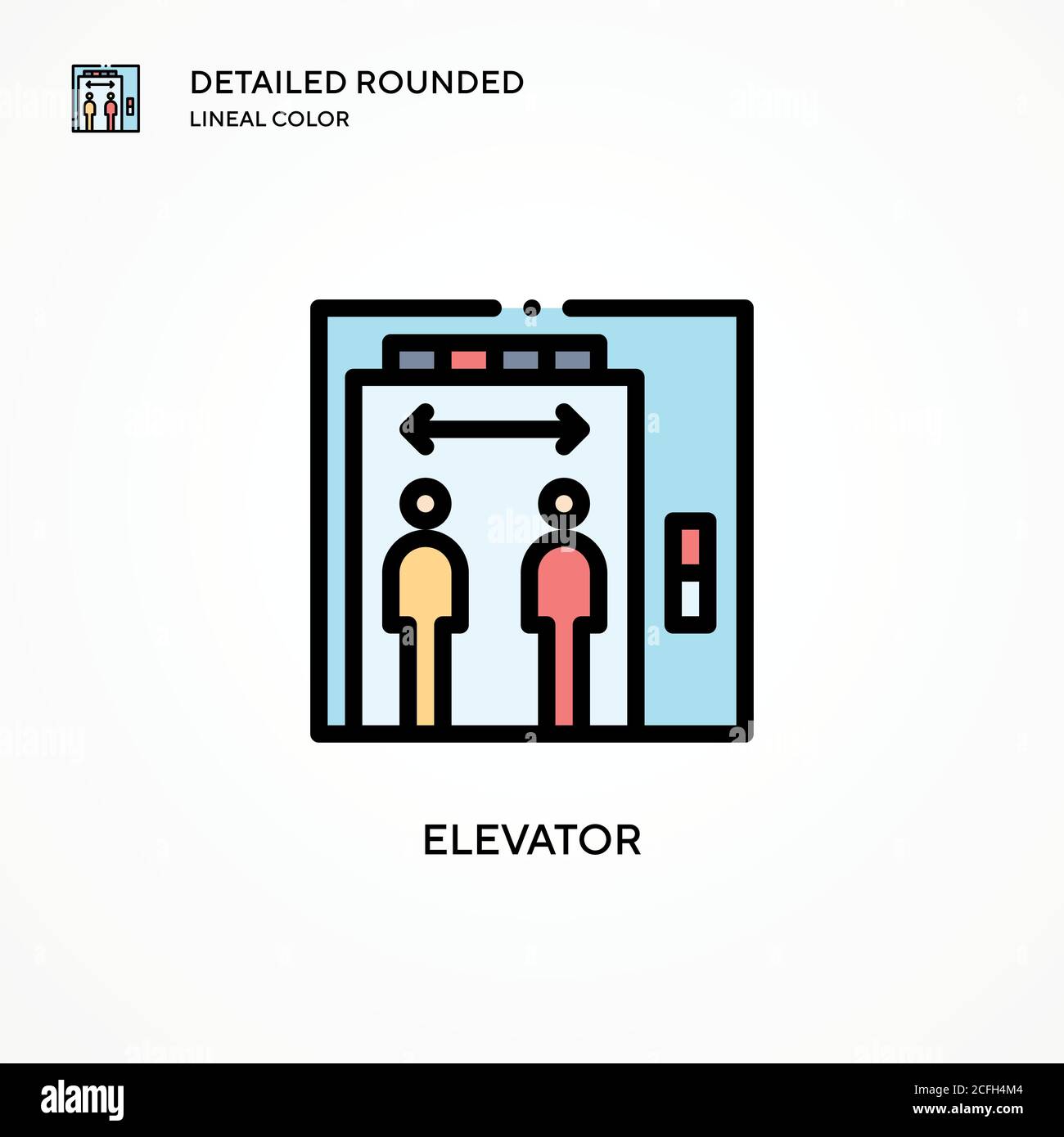 Elevator vector icon. Modern vector illustration concepts. Easy to edit ...