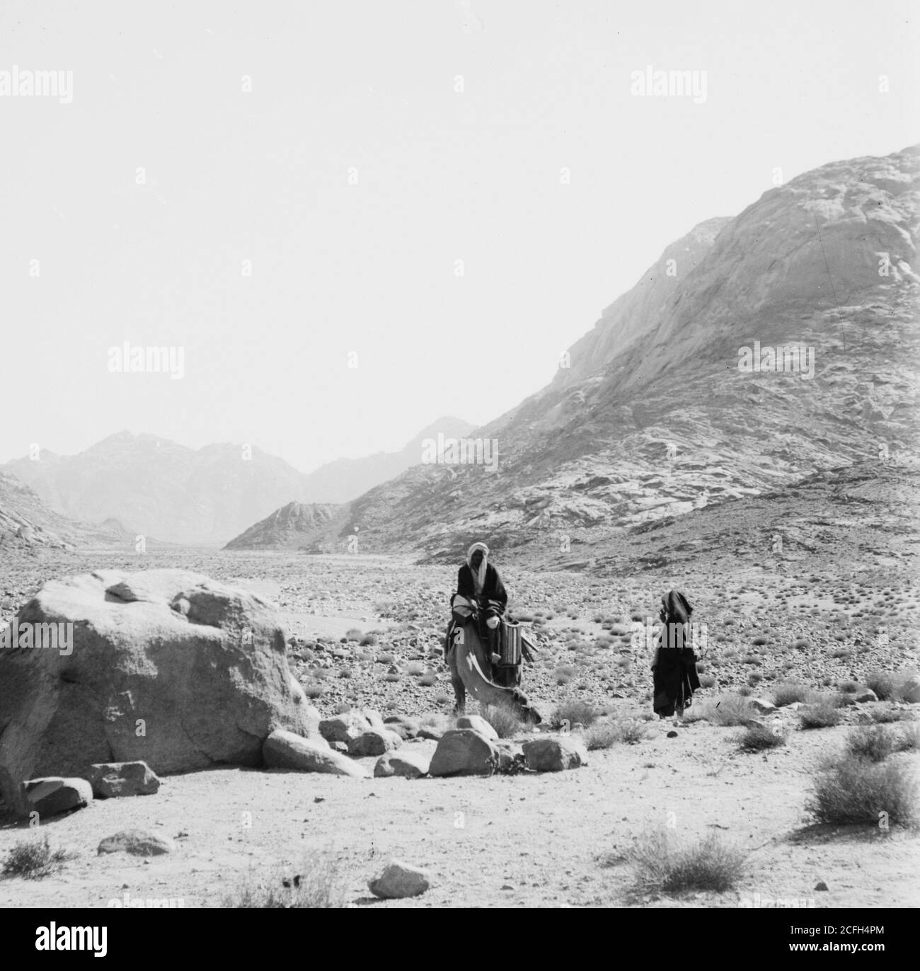 Original Caption:  Wady Esh-Sheikh  - Location: Sinai Egypt ca.  1900 Stock Photo