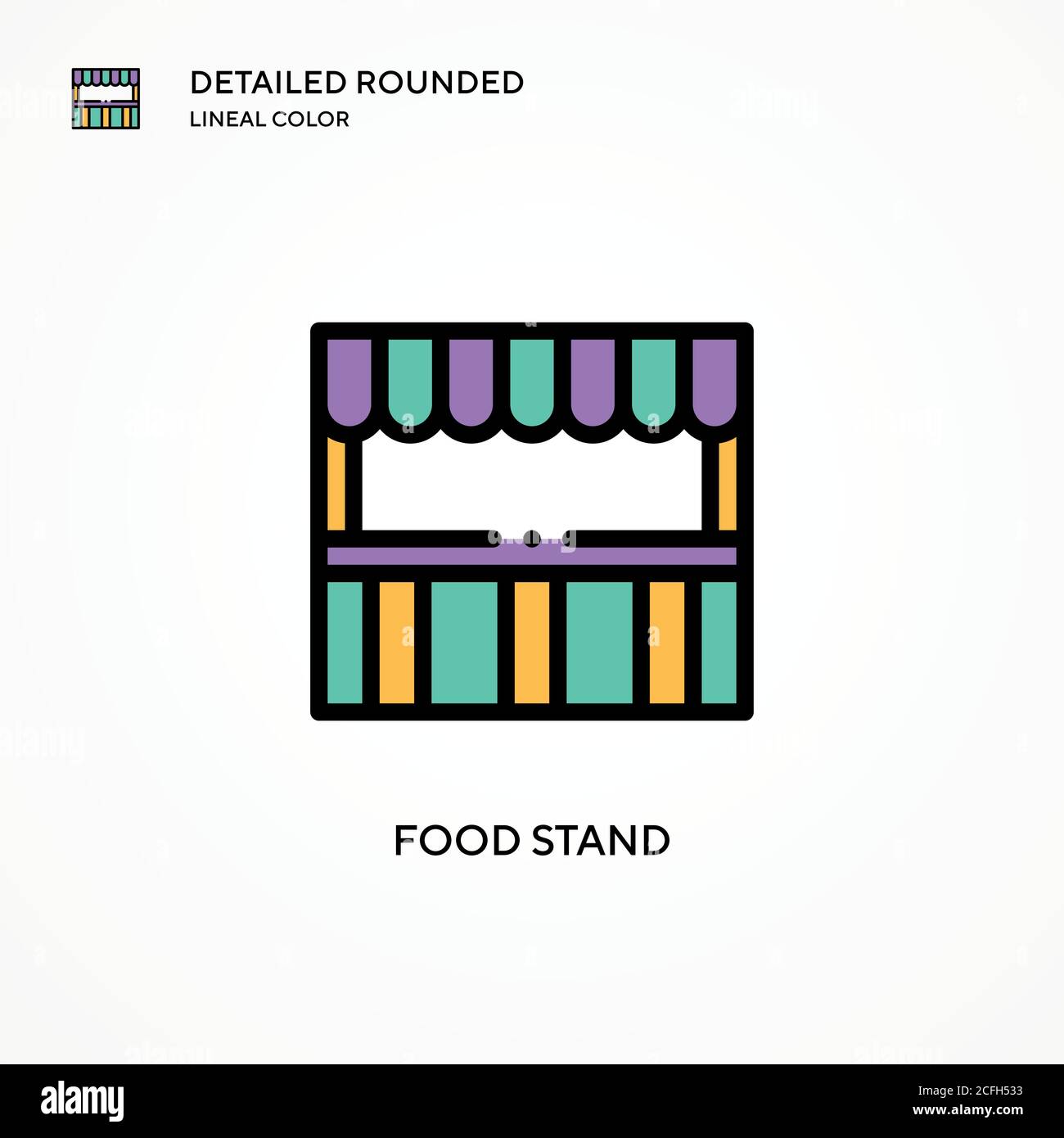 Food stand vector icon. Modern vector illustration concepts. Easy to