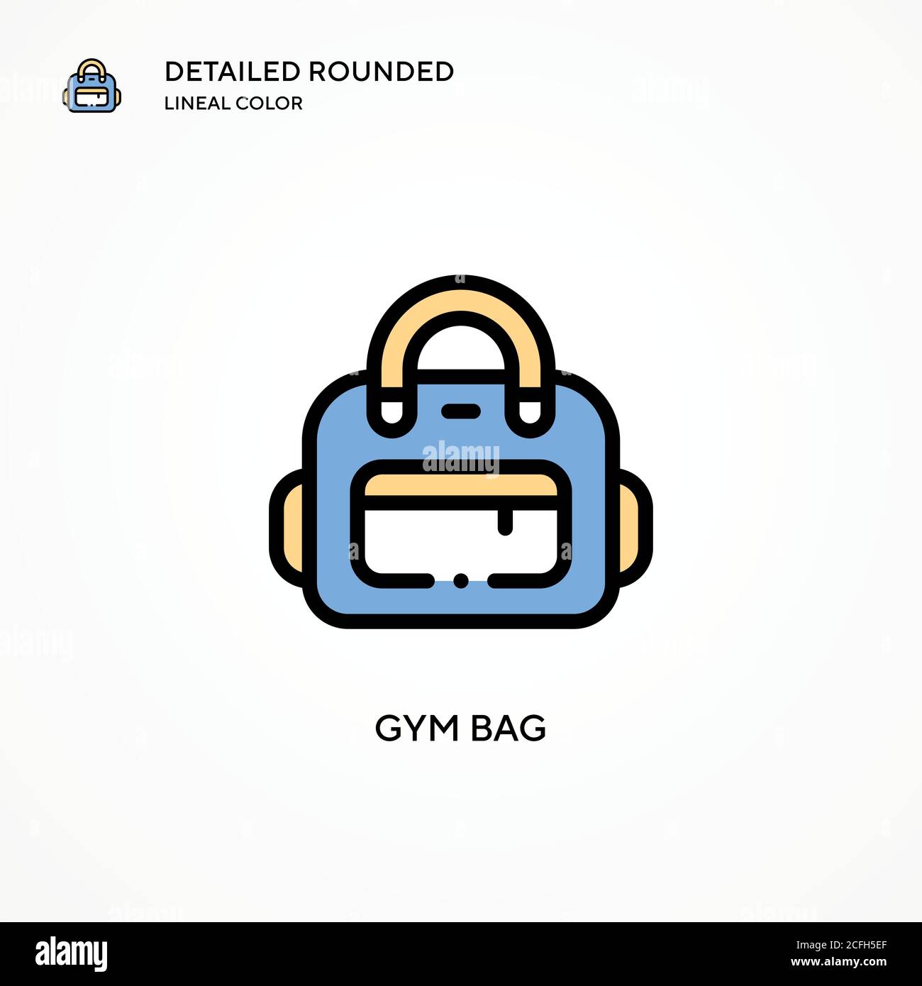 Gym bag vector icon. Modern vector illustration concepts. Easy to edit