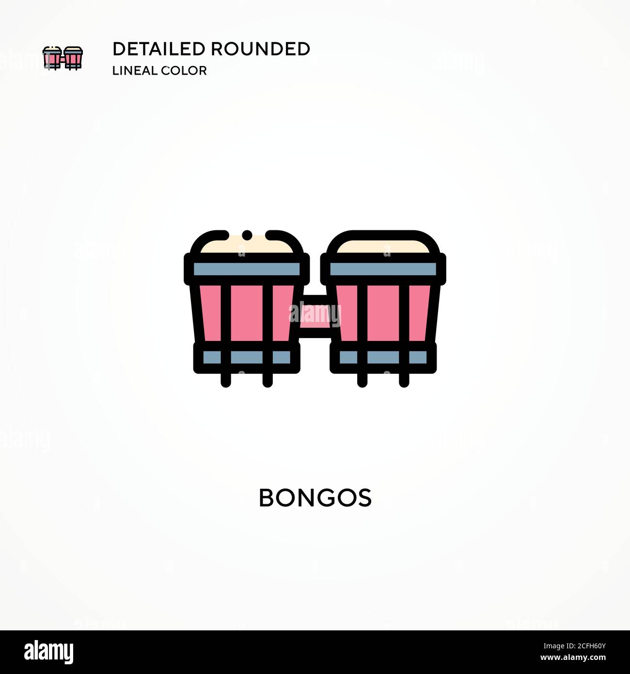 Bongos vector icon. Modern vector illustration concepts. Easy to edit