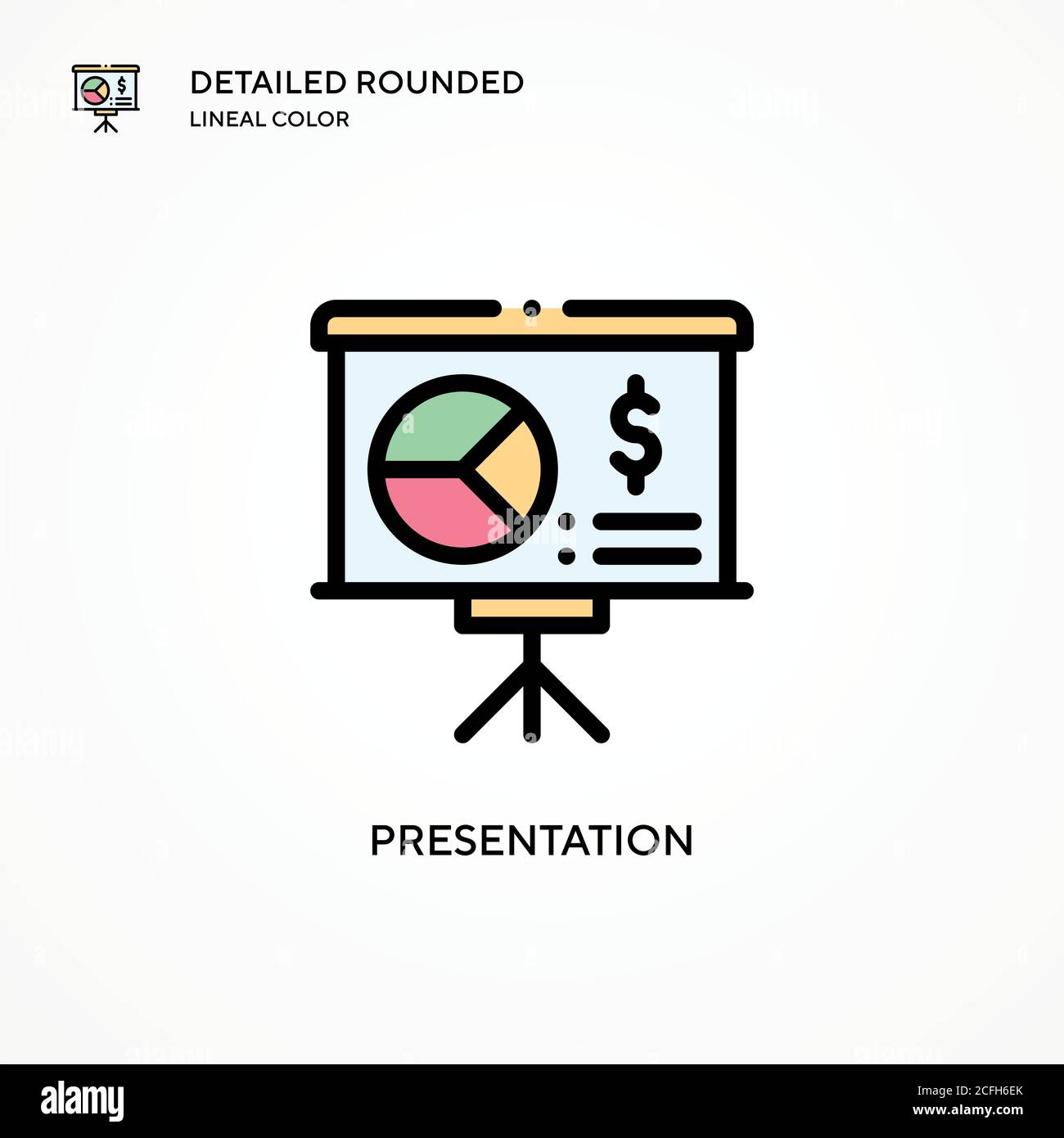 Presentation vector icon. Modern vector illustration concepts. Easy to ...