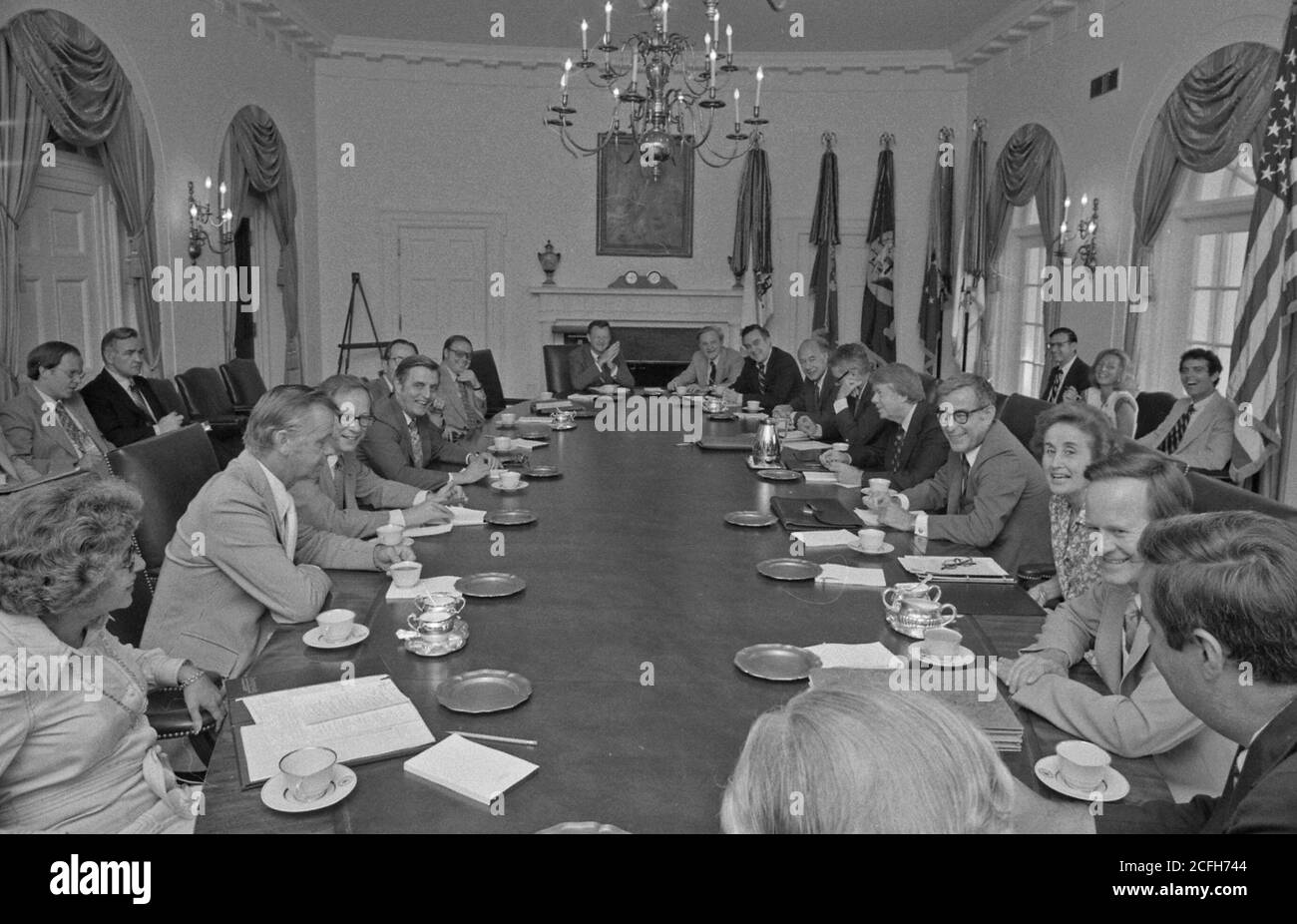 meeting ca. 07/18/1977 Stock Photo Alamy