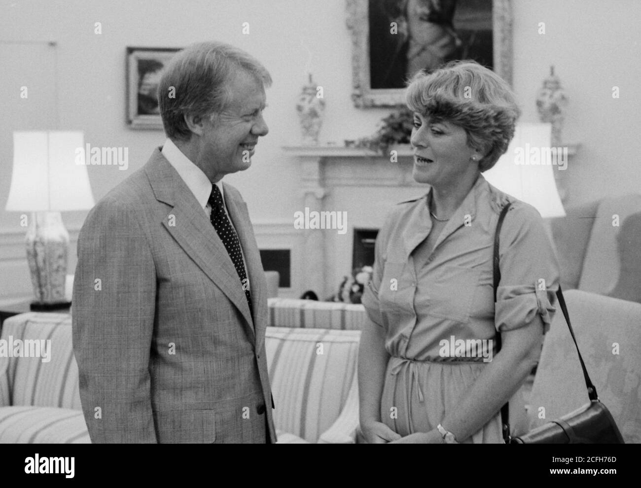 Jimmy Carter with Congresswomen Geraldine Ferraro ca.  21 September 1978 Stock Photo
