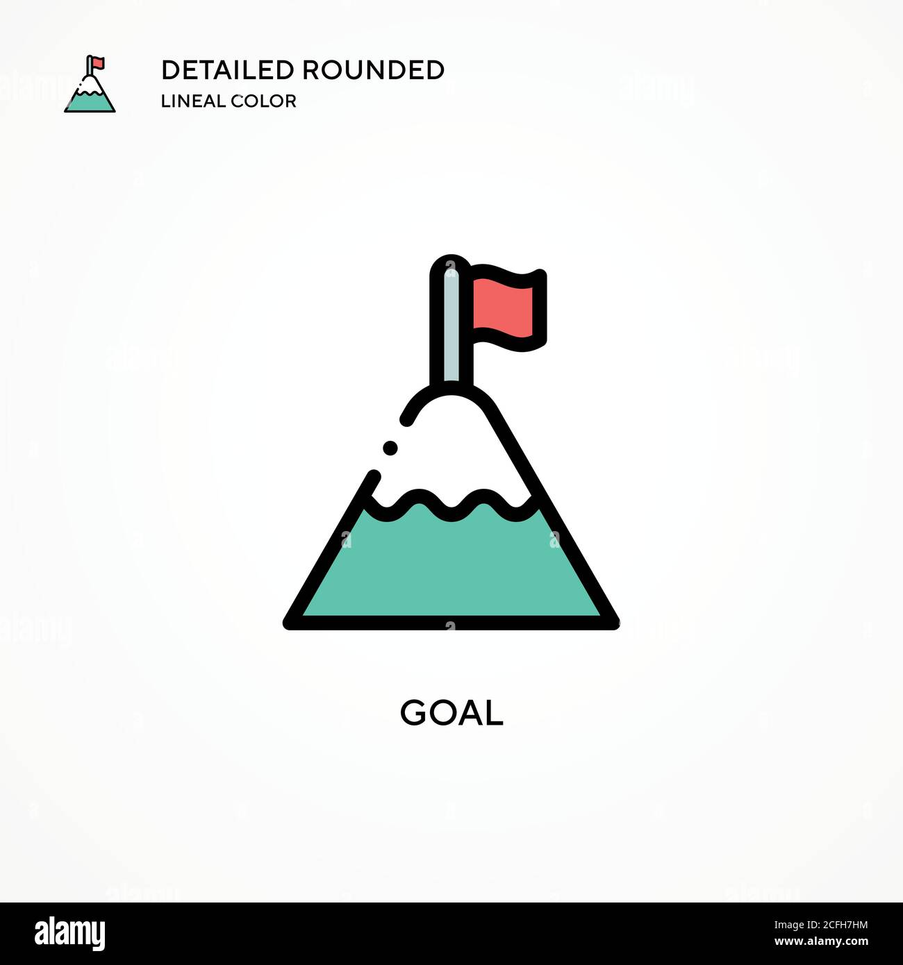 Goal vector icon. Modern vector illustration concepts. Easy to edit and ...