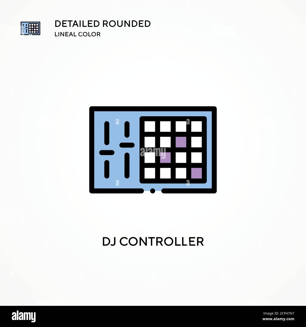 Dj controller vector icon. Modern vector illustration concepts. Easy to