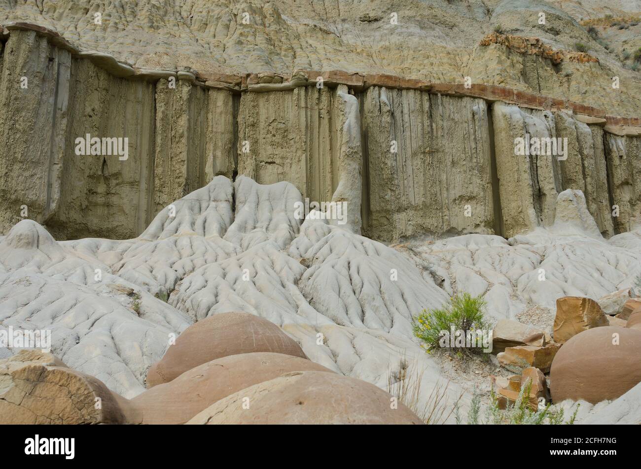 Cannonball concretions, Roosevelt National Park, North Unit Stock Photo