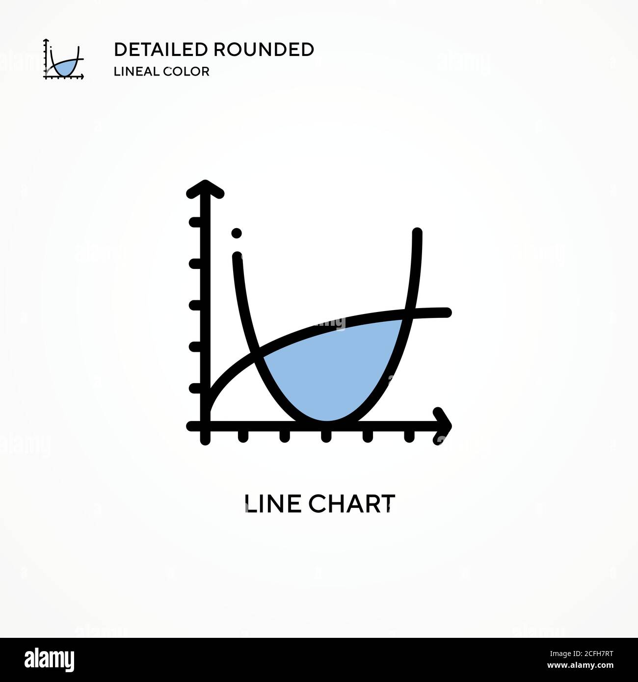 Line chart vector icon. Modern vector illustration concepts. Easy to ...