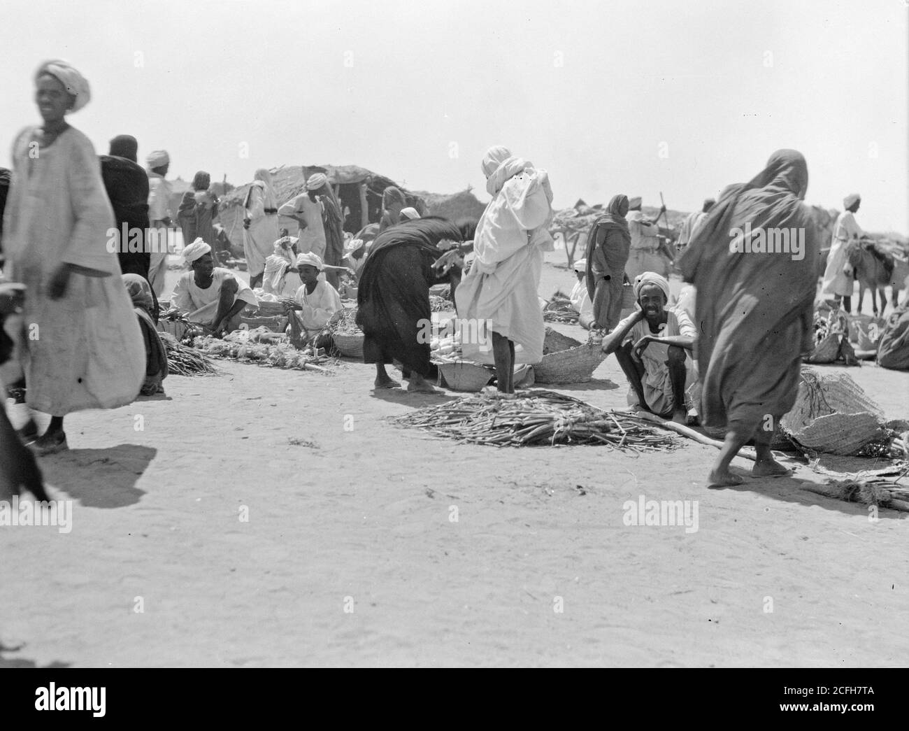 Sudan. Khartoum. Dain el-Tashy. Open air desert market ca. 1936 Stock Photo
