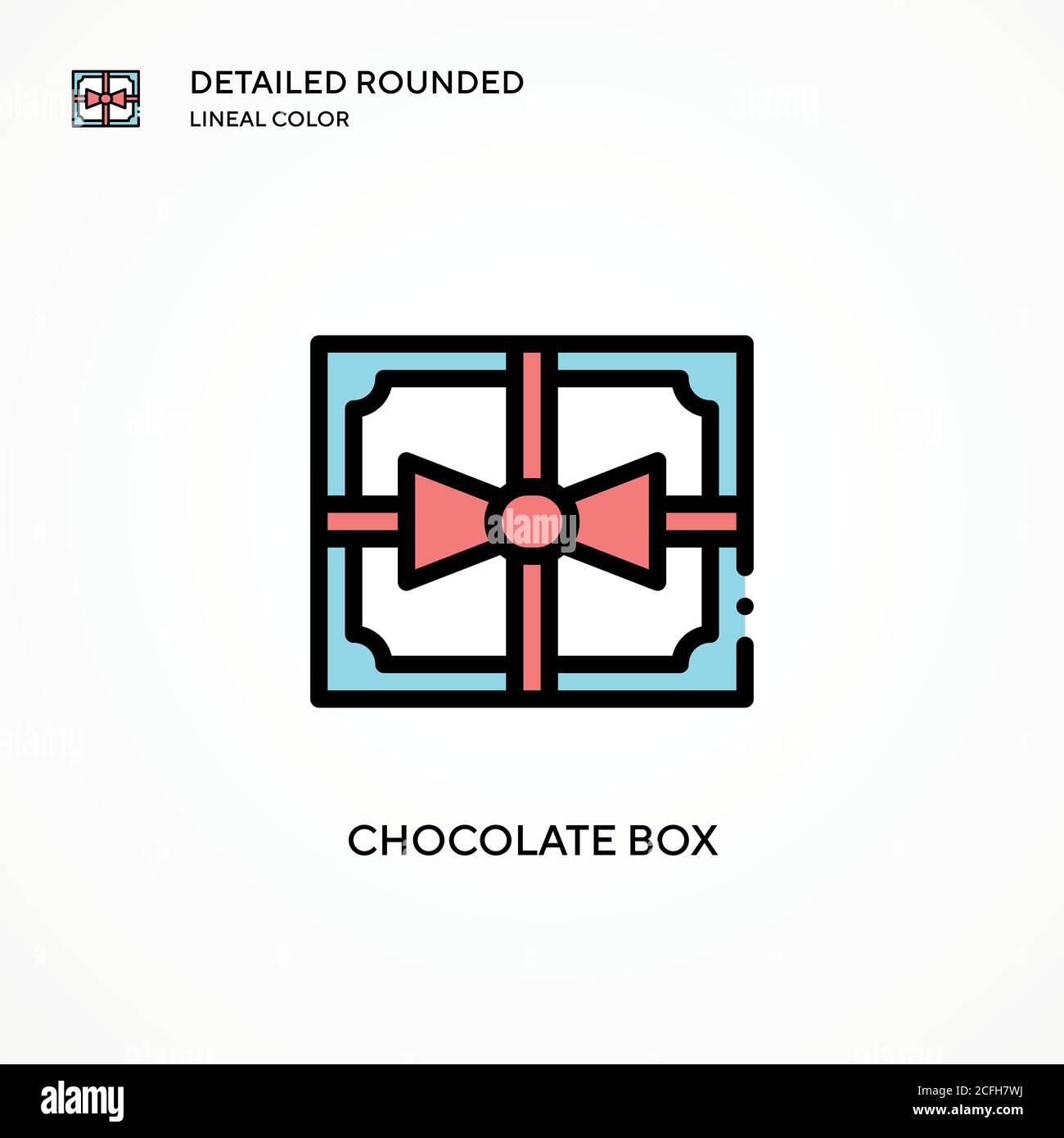 Chocolate box vector icon. Modern vector illustration concepts. Easy to