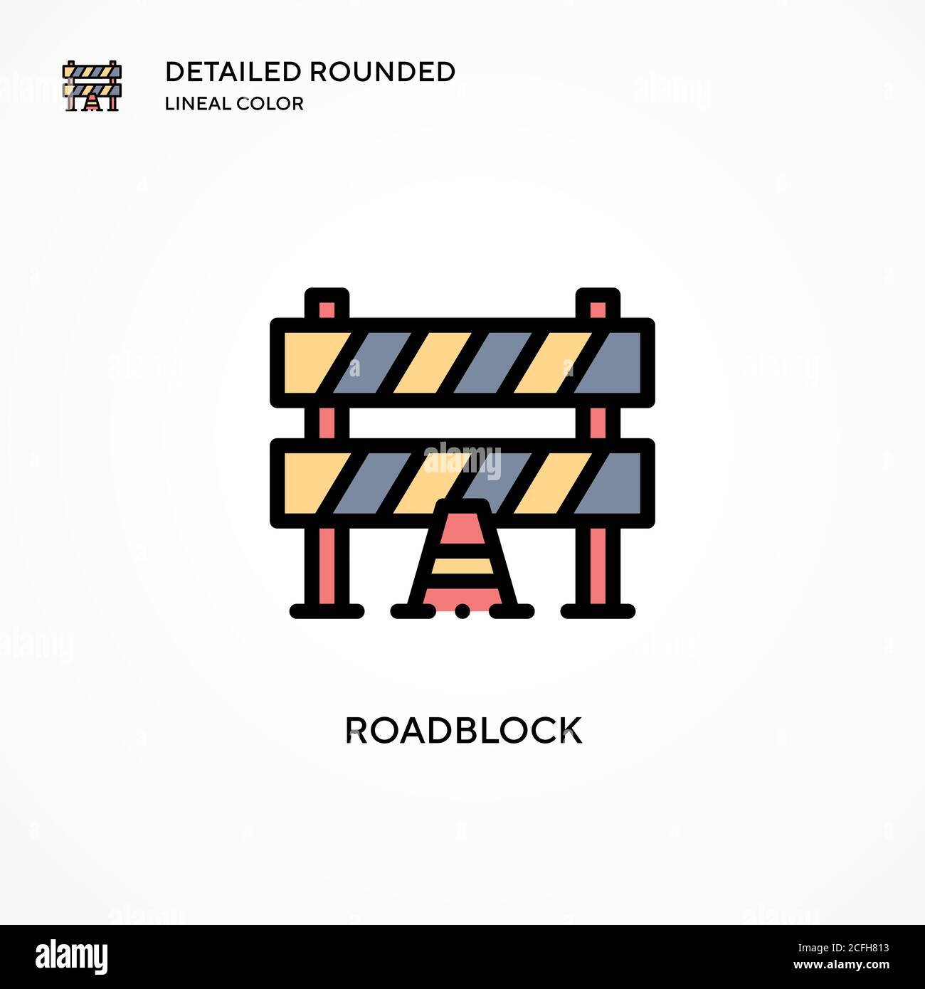 Roadblock vector icon. Modern vector illustration concepts. Easy to