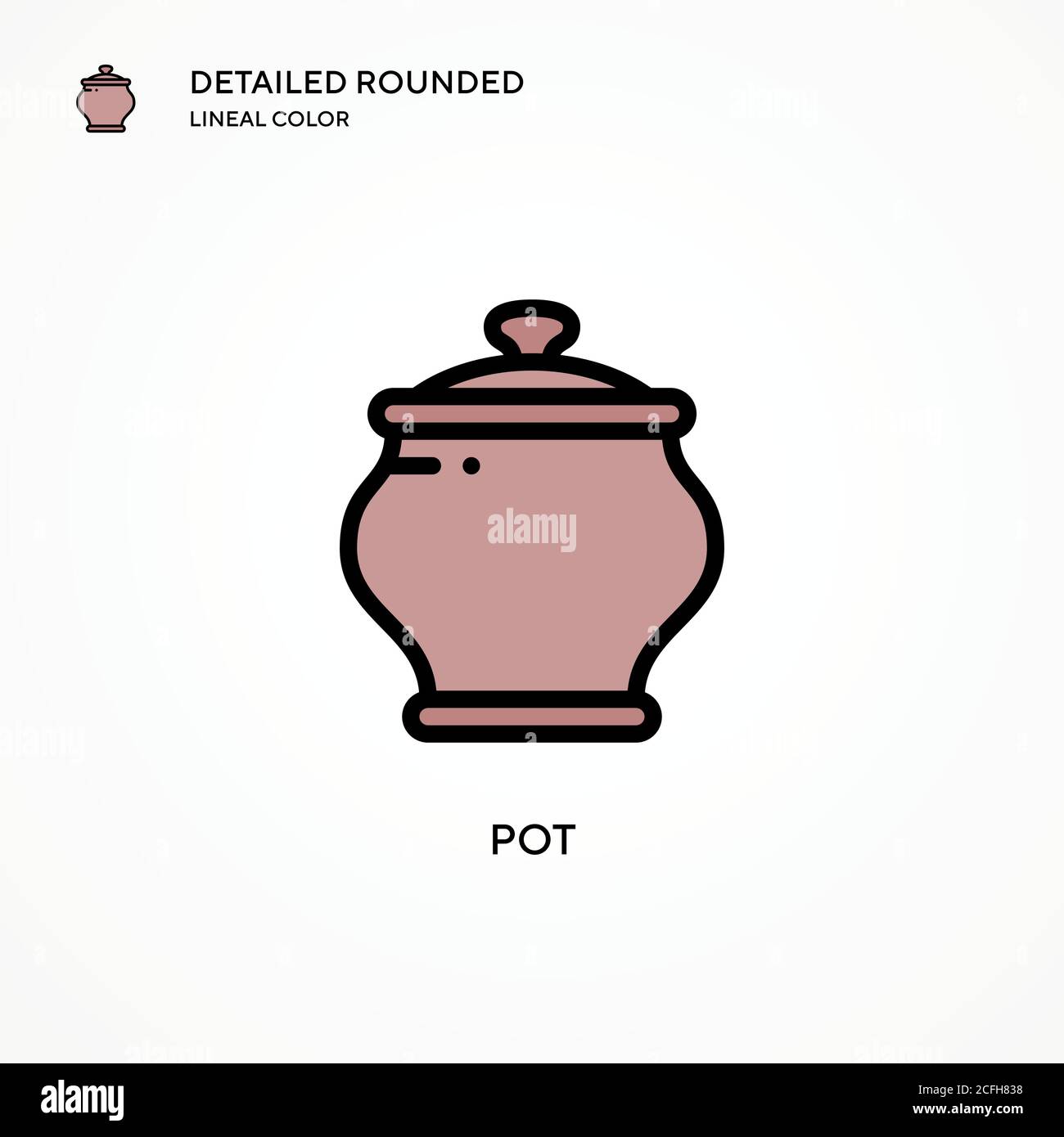 Pot vector icon. Modern vector illustration concepts. Easy to edit and ...