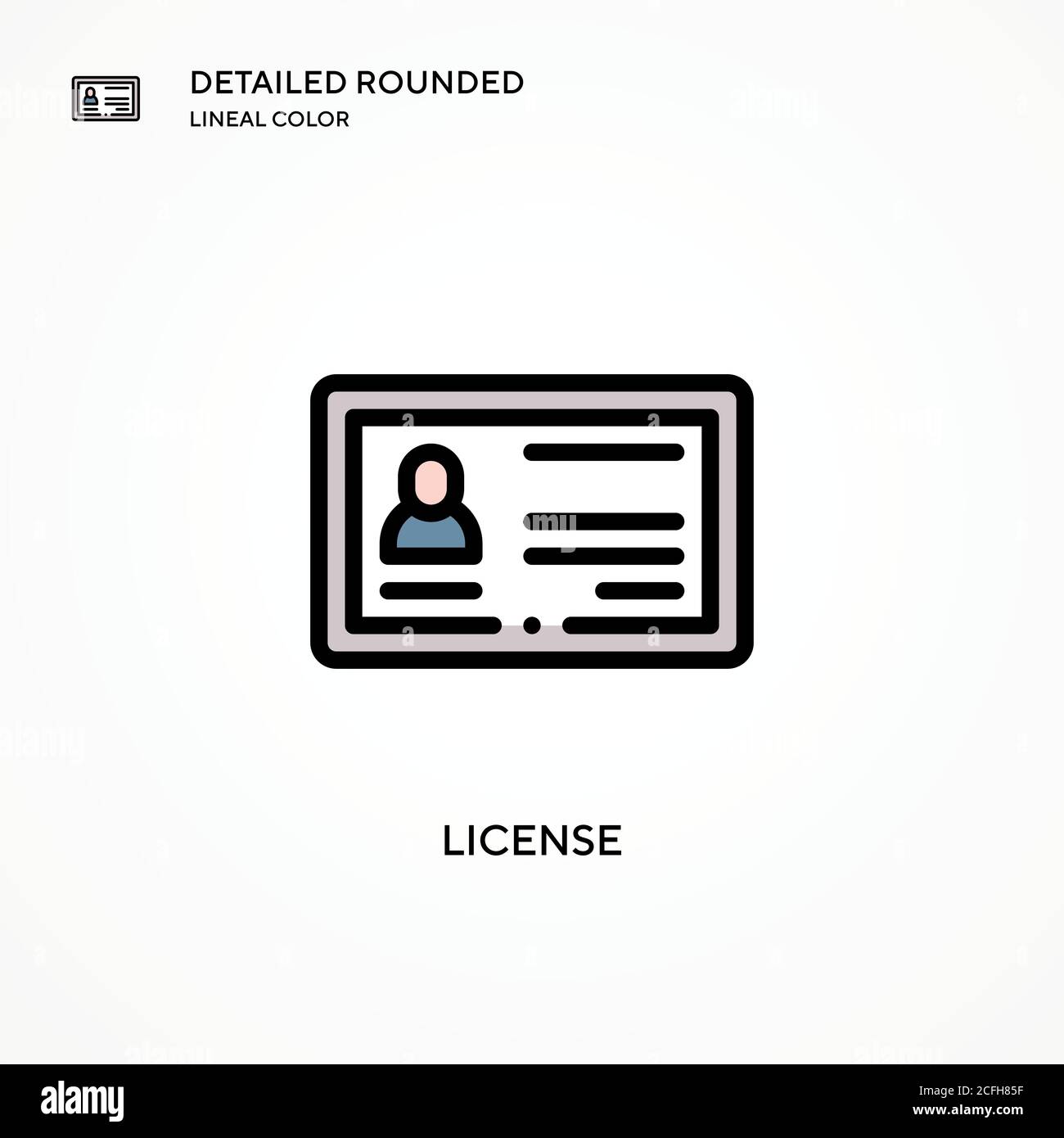 License vector icon. Modern vector illustration concepts. Easy to edit and customize. Stock Vector