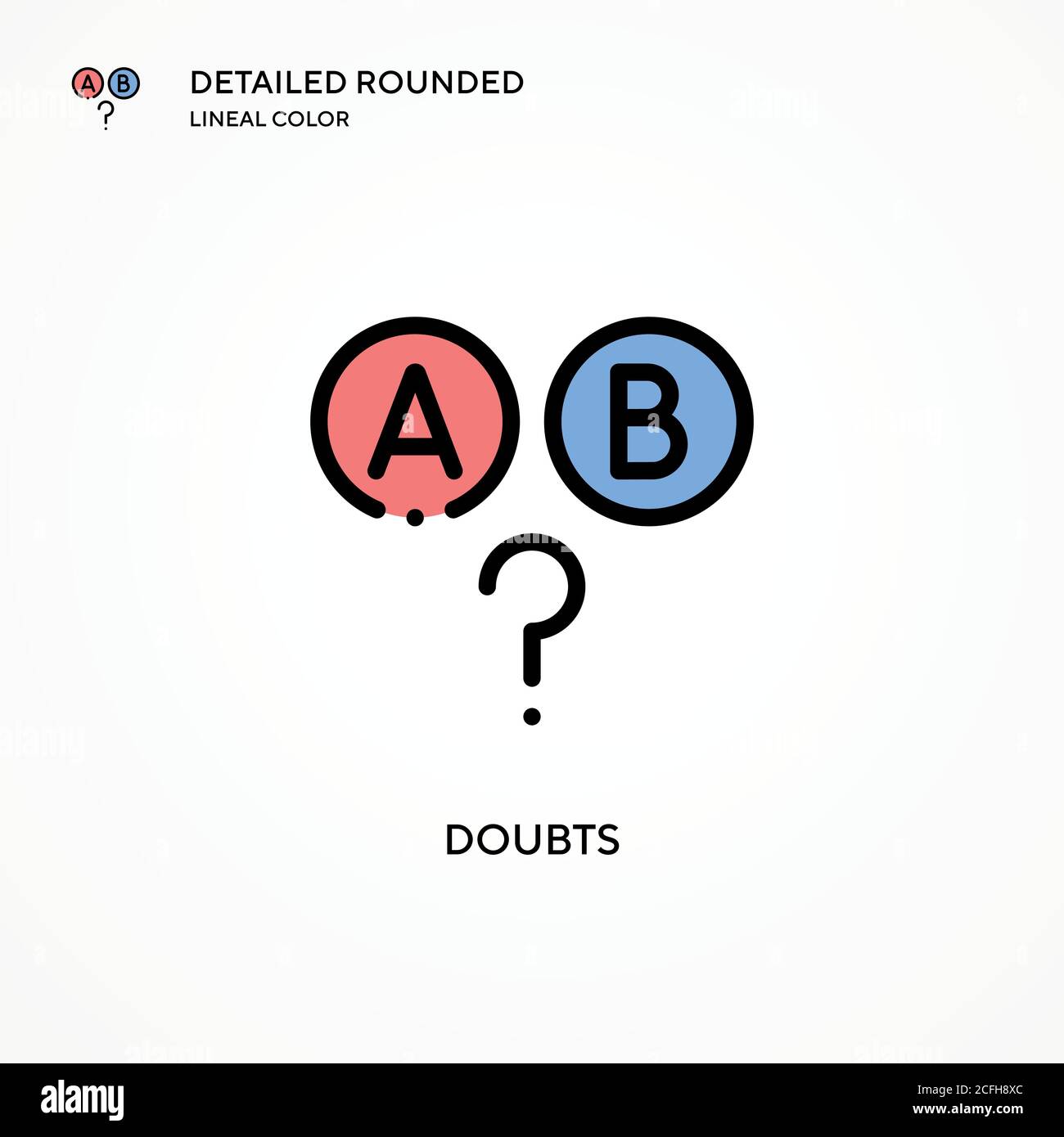 Doubts vector icon. Modern vector illustration concepts. Easy to edit ...