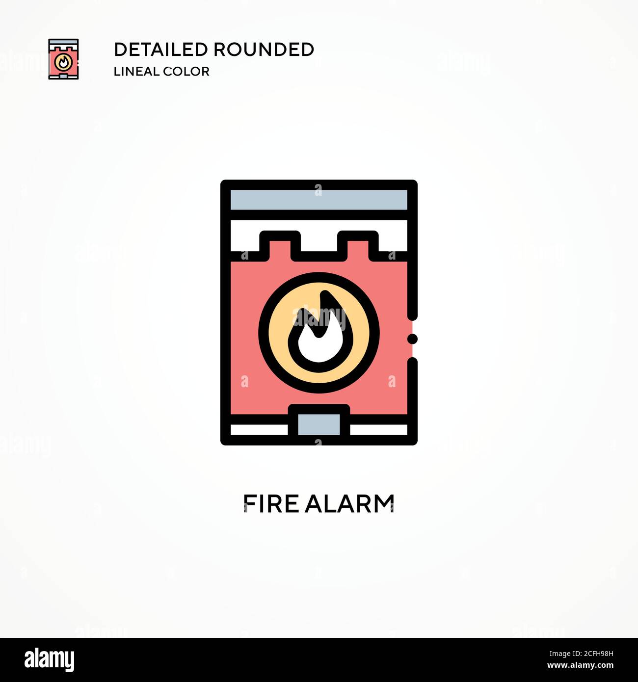 Fire alarm vector icon. Modern vector illustration concepts. Easy to ...
