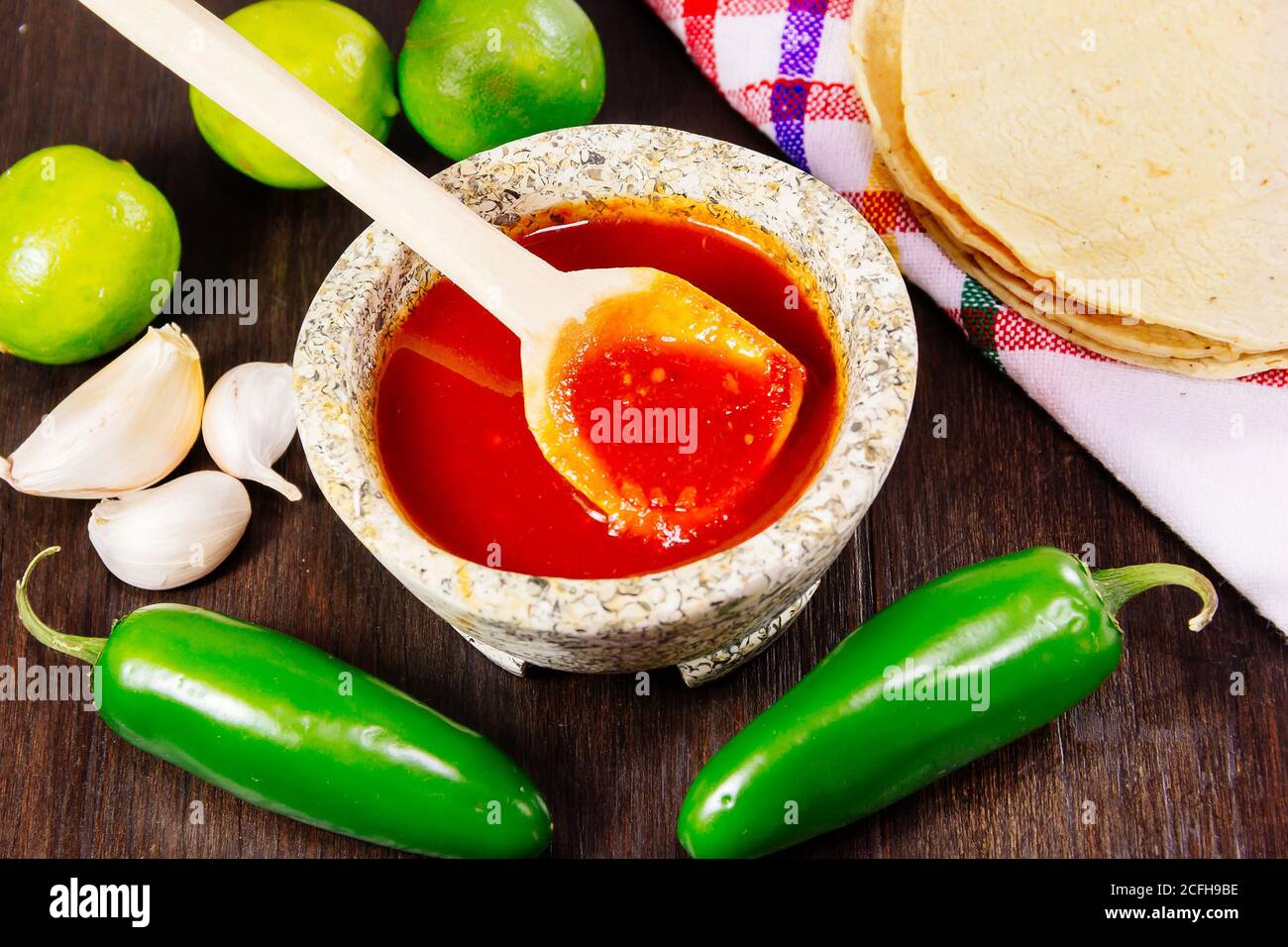 Mexican Red Sauce Stock Photo Alamy