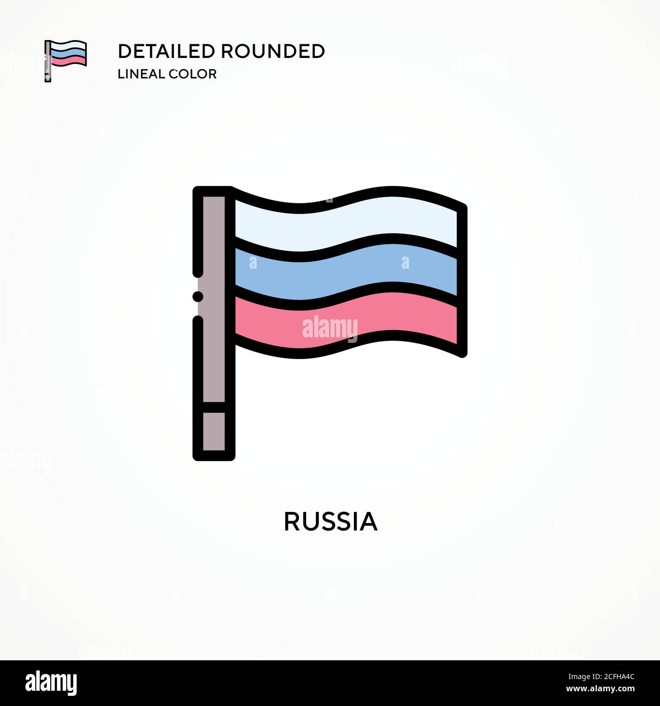 Russian Flag Emoji coloring page