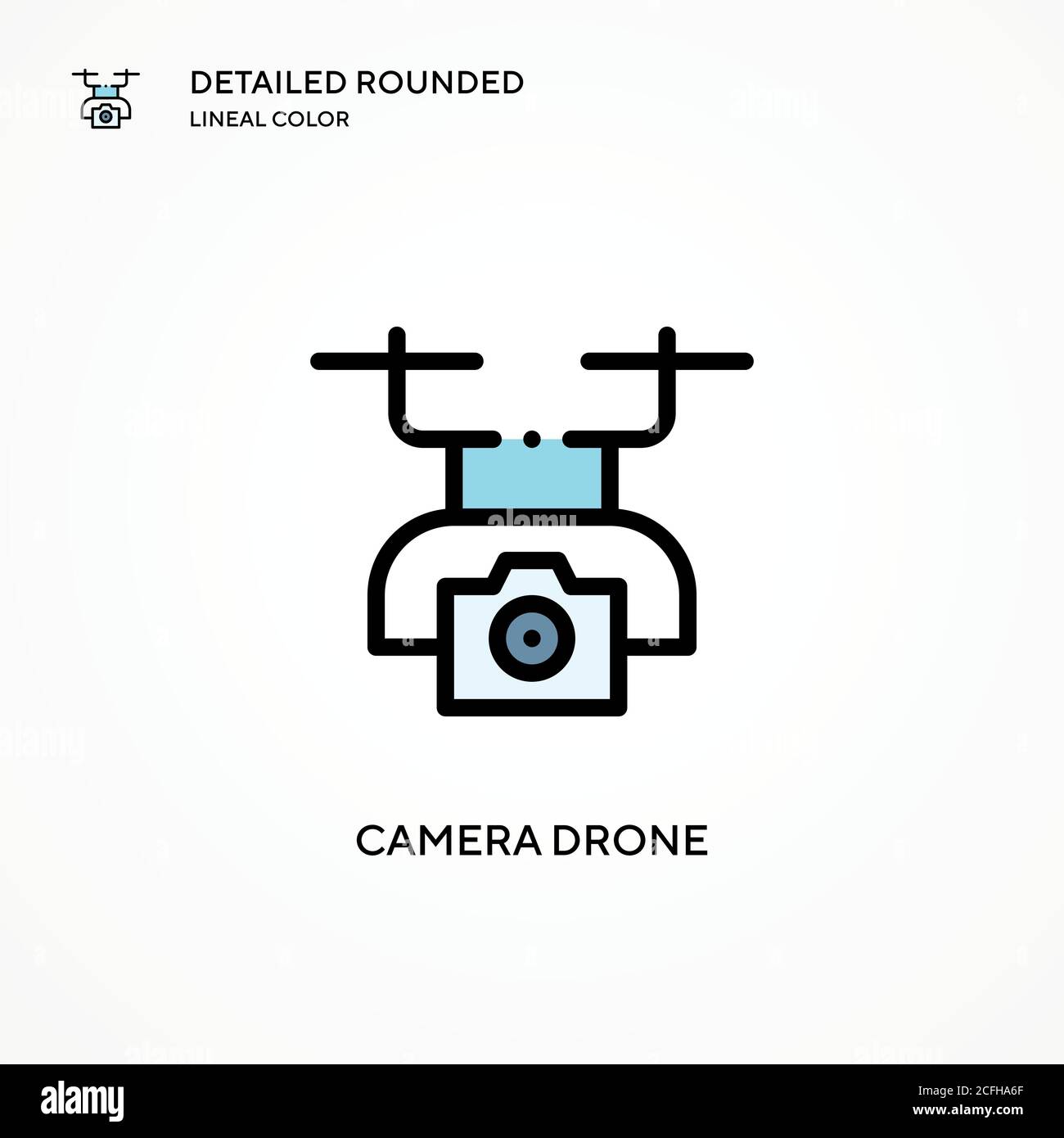 Camera drone vector icon. Modern vector illustration concepts. Easy to edit and customize. Stock Vector