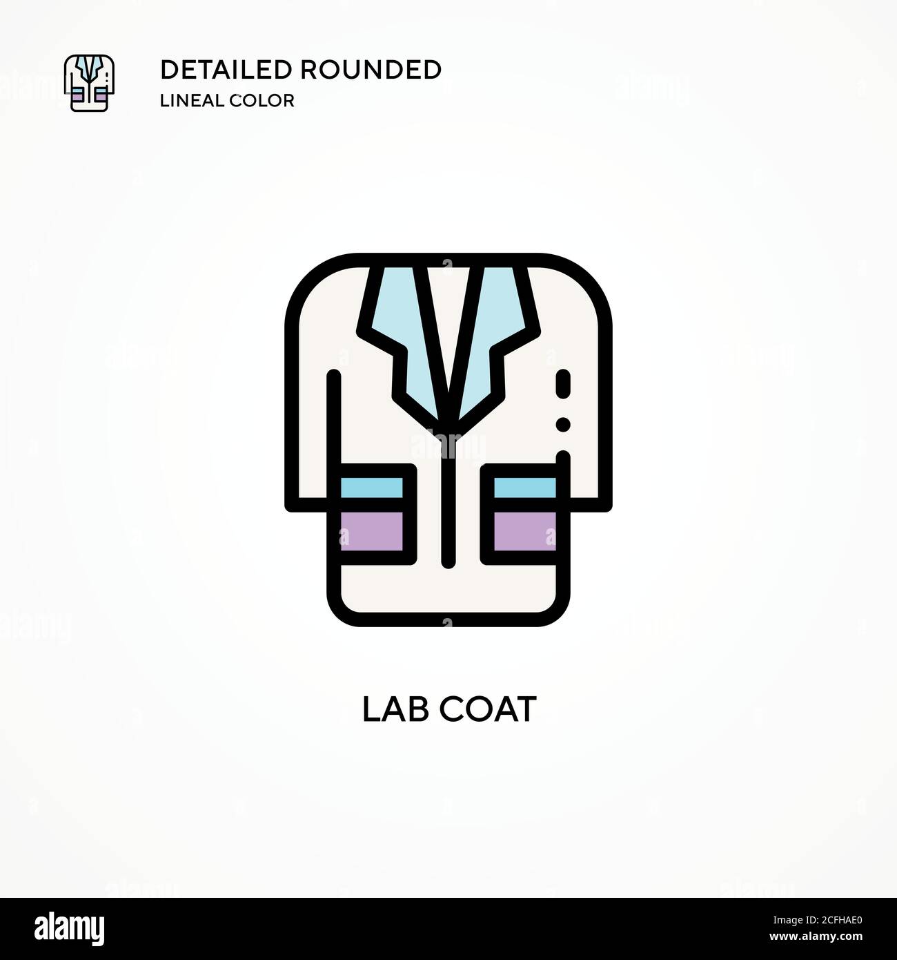 Lab coat vector icon. Modern vector illustration concepts. Easy to edit