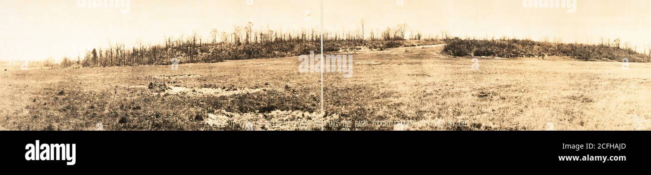 The landscape of the Battle of Belleau Wood during World War One -1918 ...