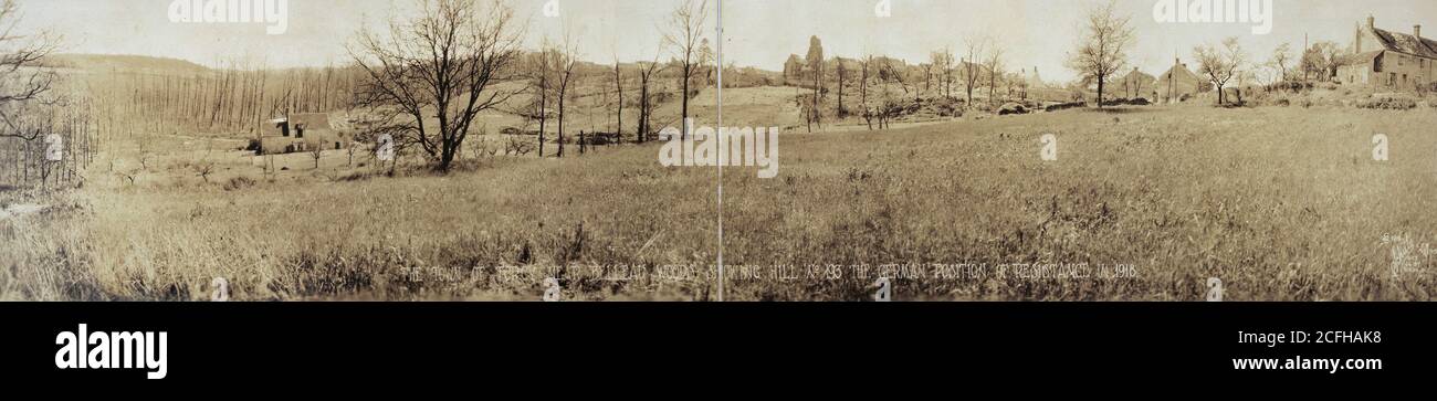 The landscape of the Battle of Belleau Wood during World War One -1918 ...