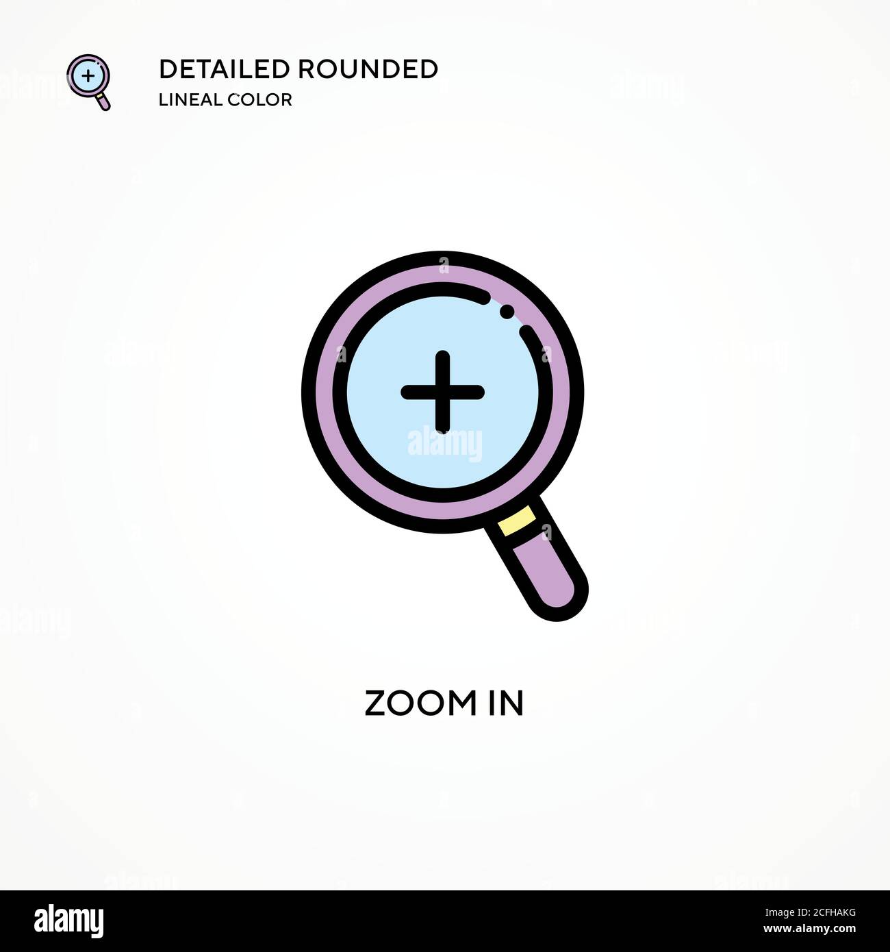 Zoom in vector icon. Modern vector illustration concepts. Easy to edit