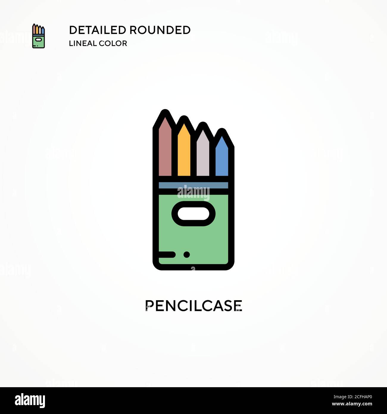 Pencilcase vector icon. Modern vector illustration concepts. Easy to edit and customize. Stock Vector