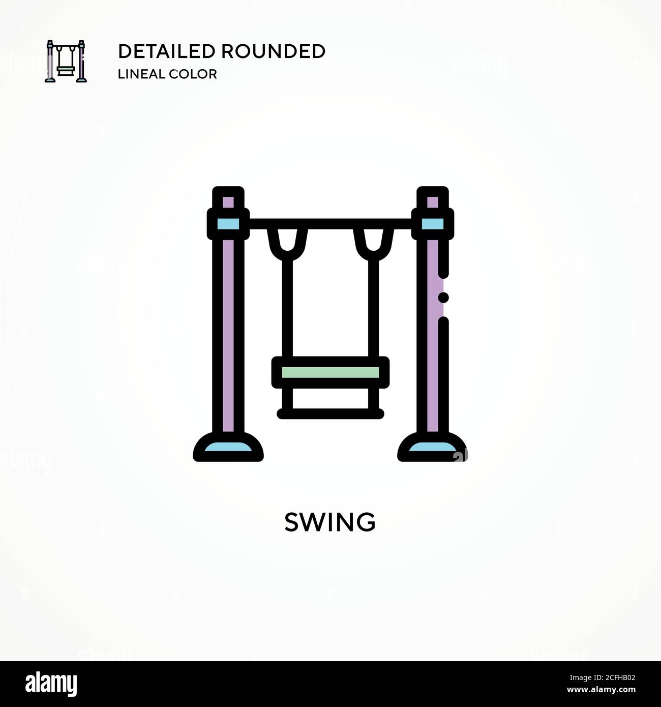 Swing vector icon. Modern vector illustration concepts. Easy to edit ...